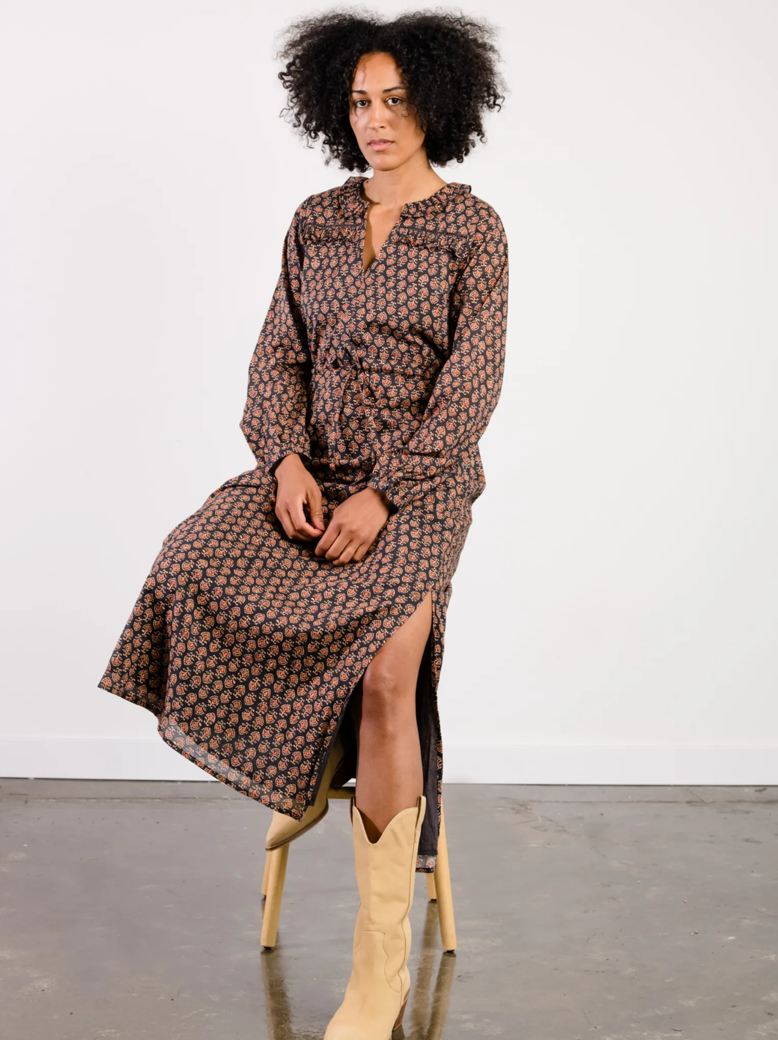 Caroline Ruffle Maxi Dress sold by Able product image thumbnail 4