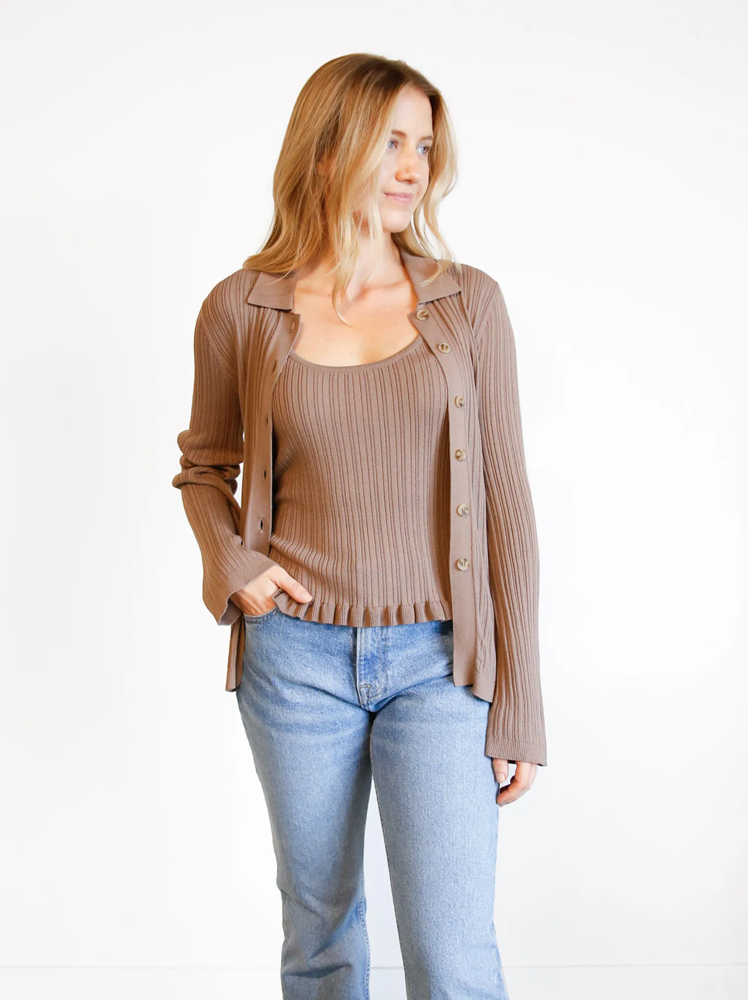 Serena Rib-Knit Cardigan sold by Able product image thumbnail 3