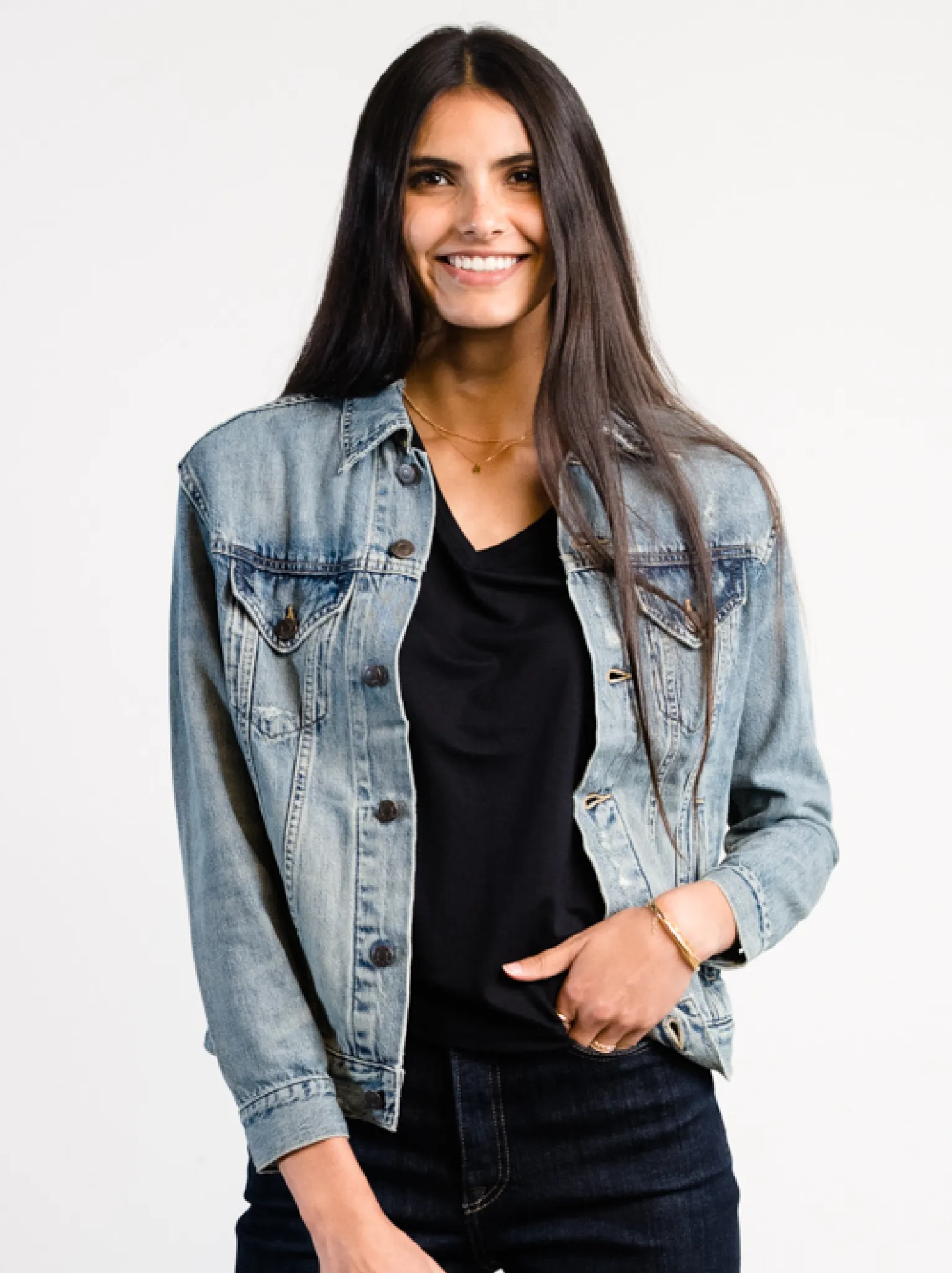 Meghan Drapey V-Neck Tee sold by Able product image thumbnail 3