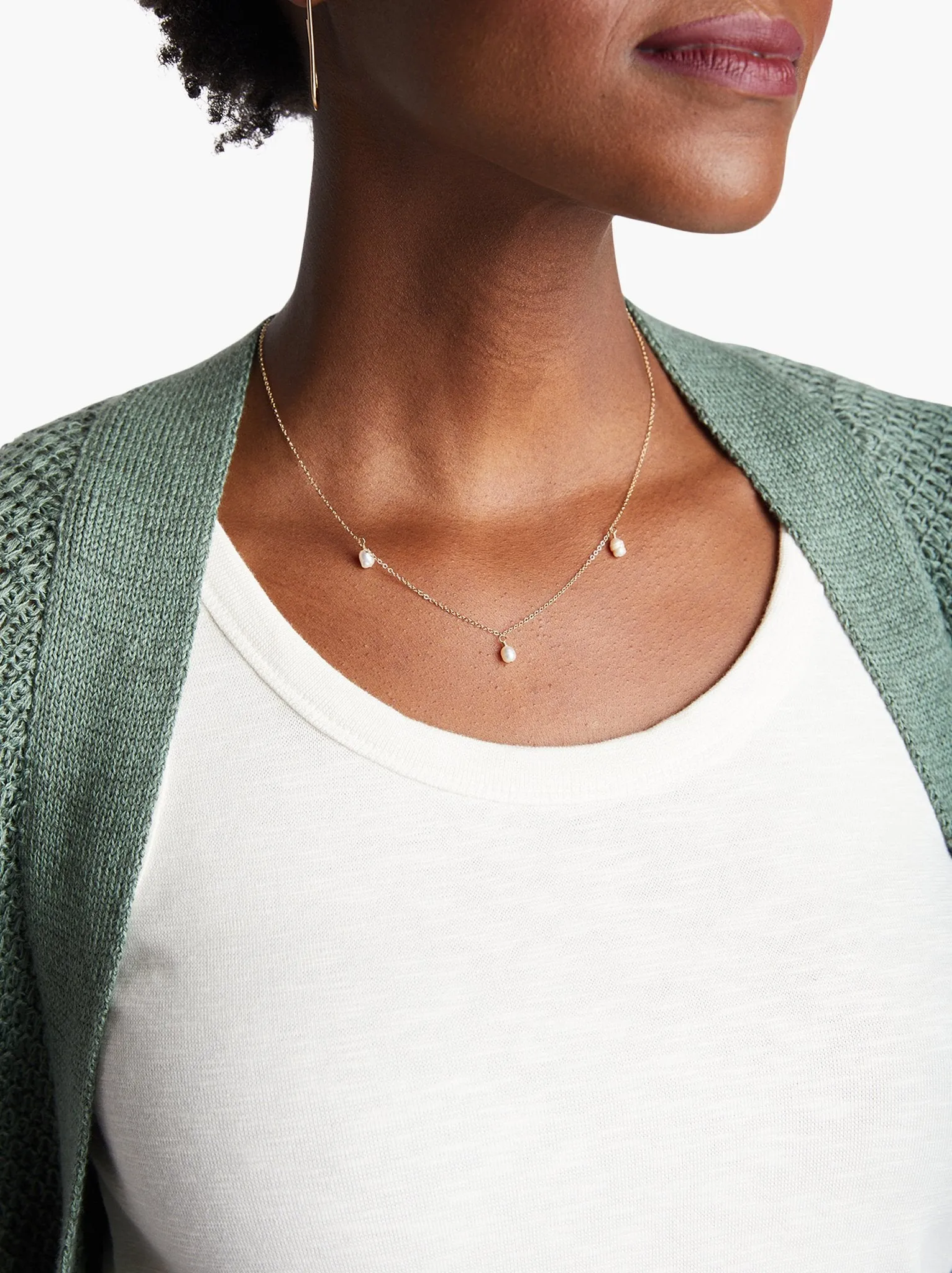 Triple Pearl Necklace sold by Able product image thumbnail 4