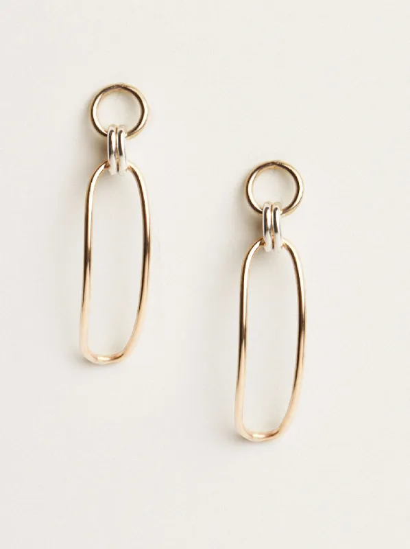 Date Night Two-Tone Drop Earrings sold by Able