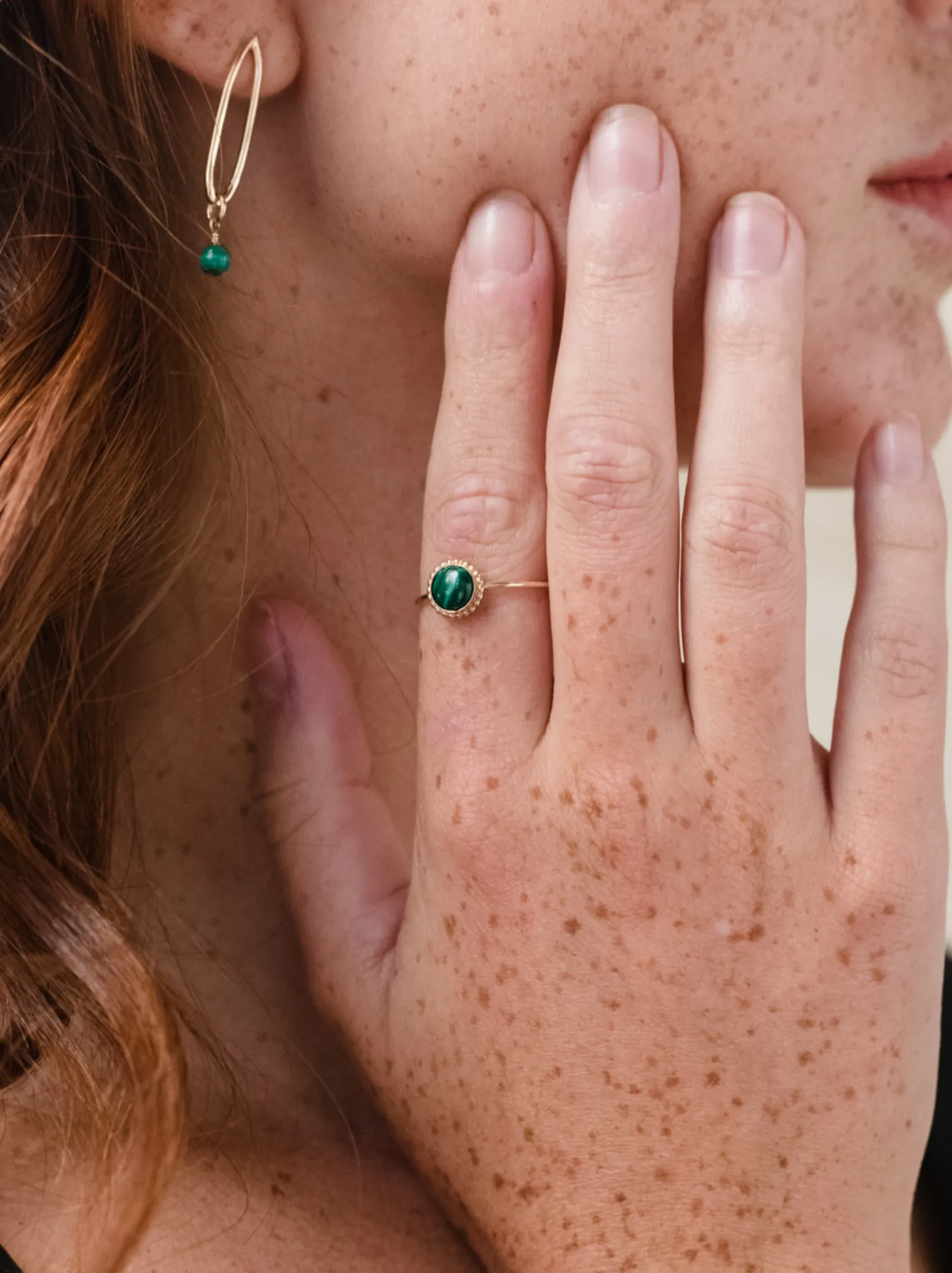 Malachite Halo Ring sold by Able product image thumbnail 2