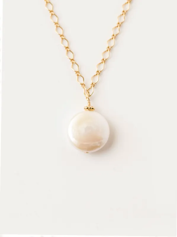 Coin Pearl Pendant Necklace sold by Able
