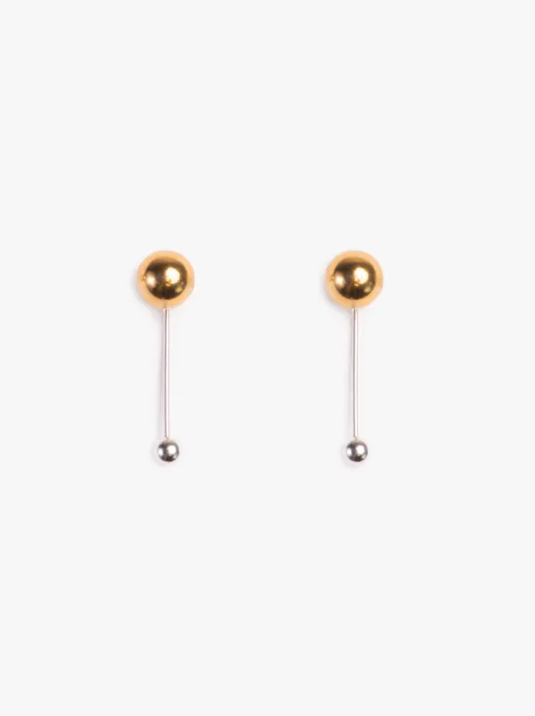 Two-Tone Sphere Drop Earrings made by Able