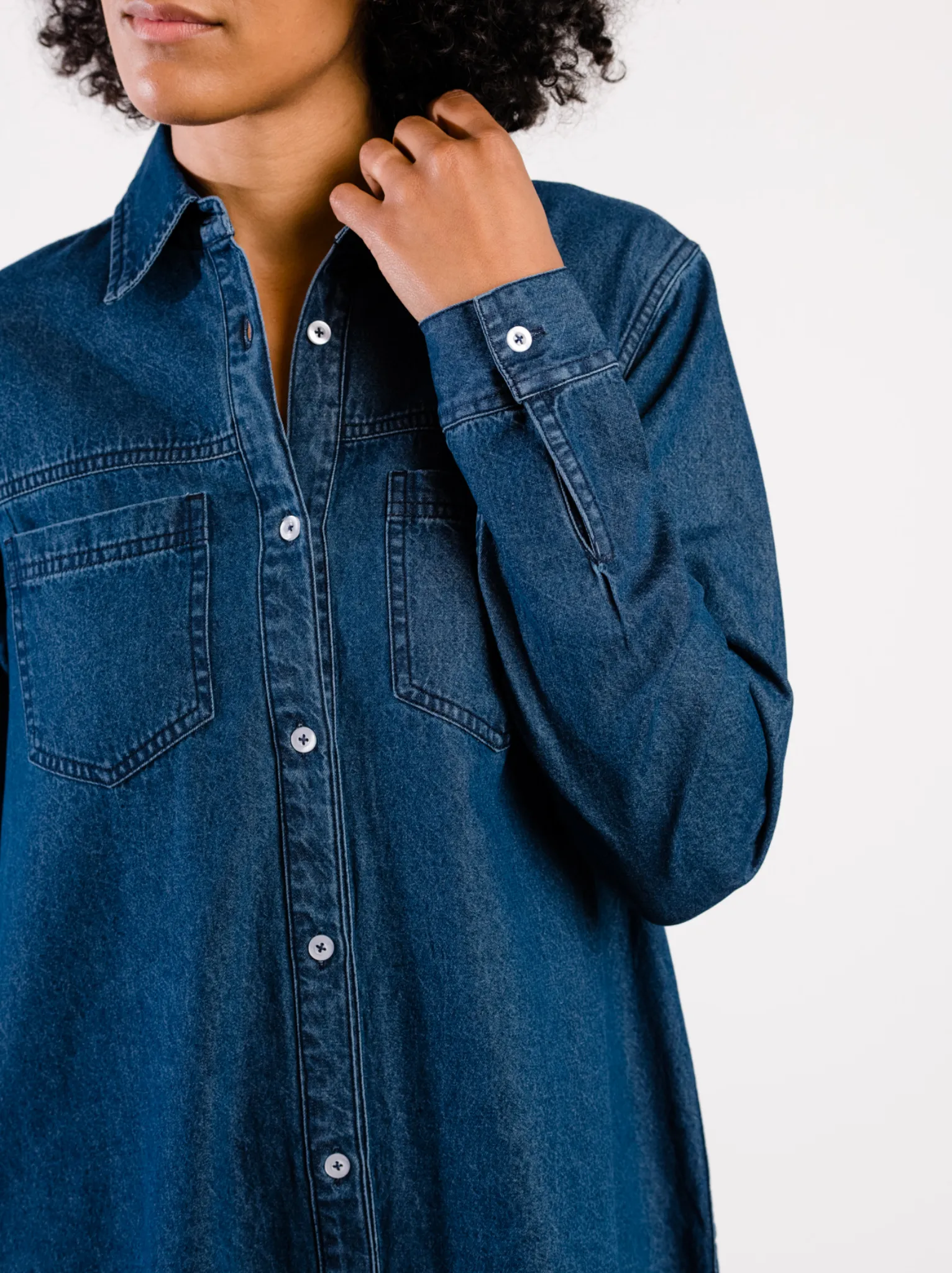 Kate Denim Swing Dress sold by Able product image thumbnail 2