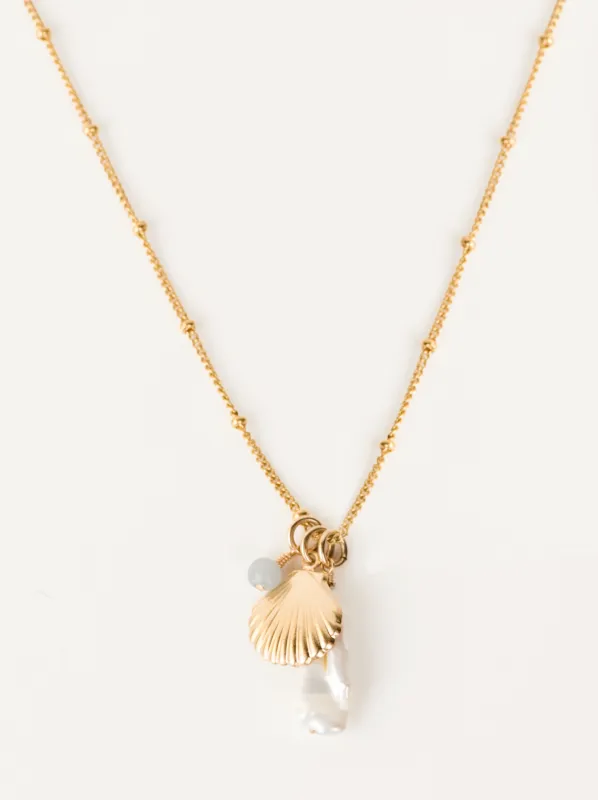 Pearl Seashell Pendant Necklace sold by Able