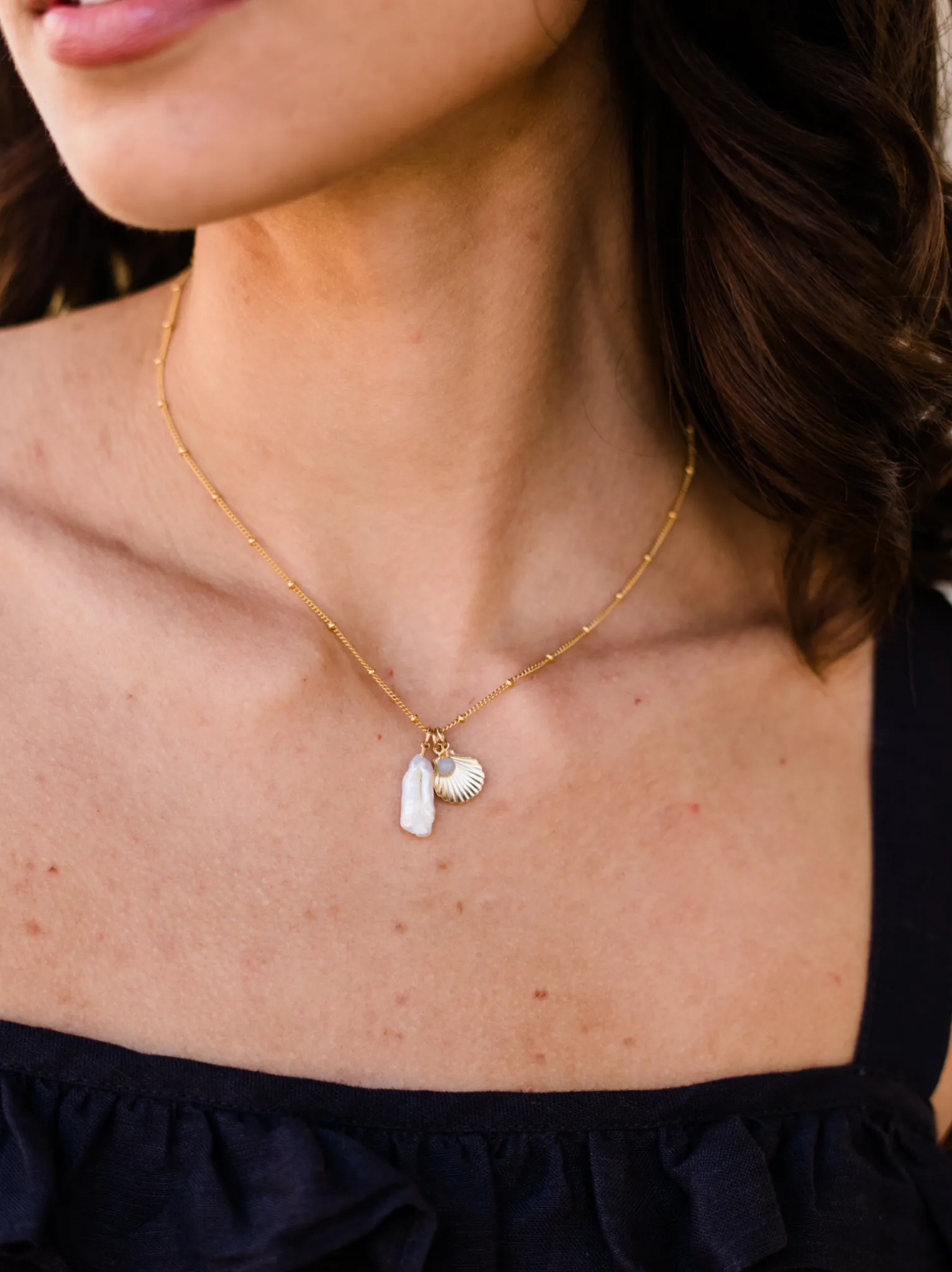 Pearl Seashell Pendant Necklace sold by Able product image thumbnail 2