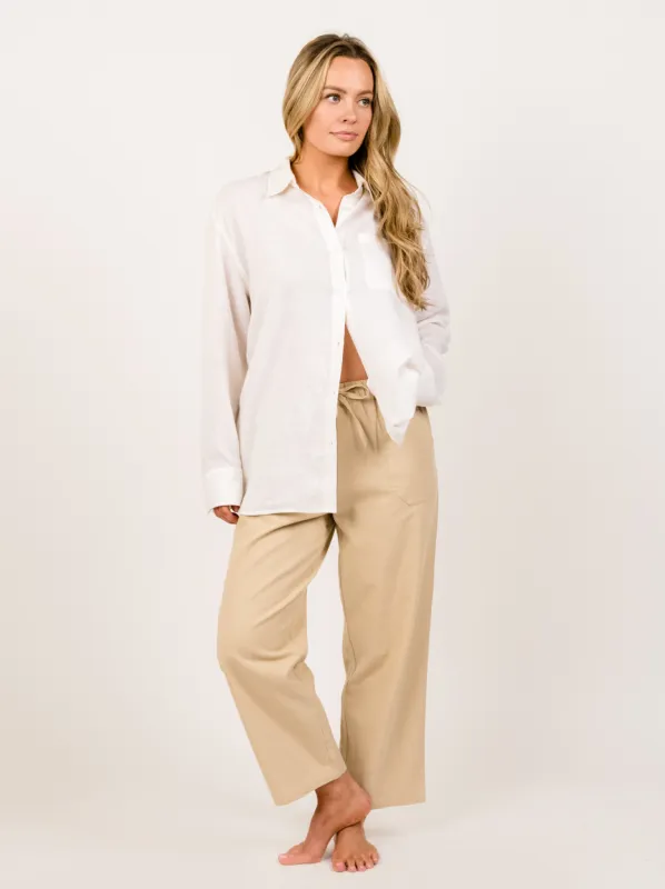 Harris Oversized Linen Button Down Shirt sold by Able