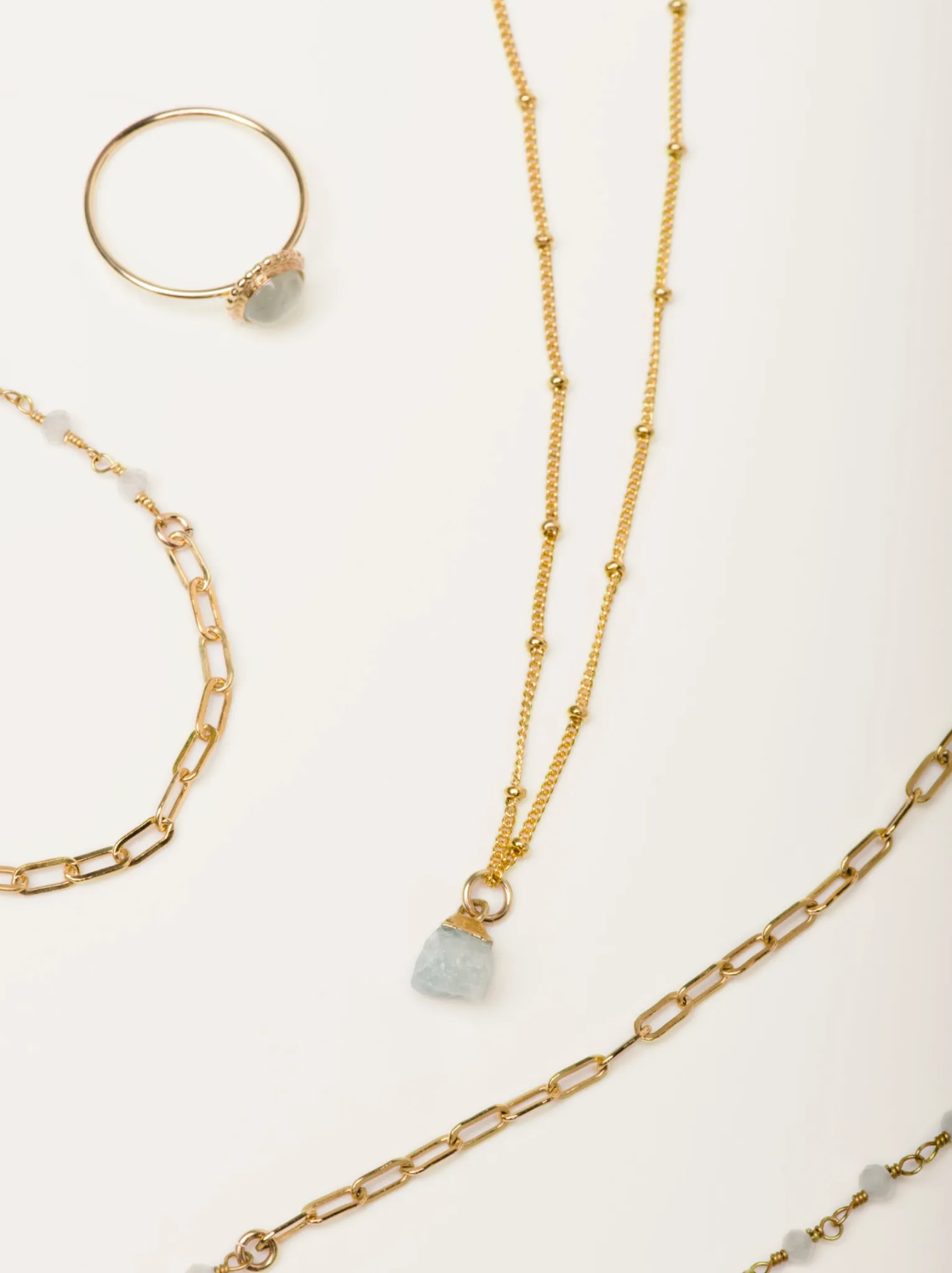 Aquamarine Halo Ring sold by Able product image thumbnail 4