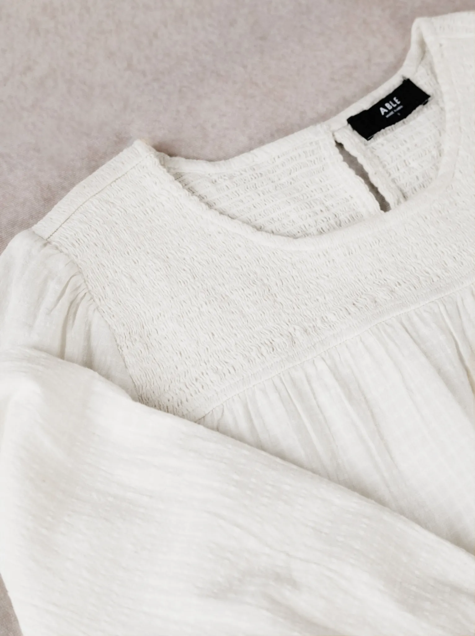 Lisa Smocked Peasant Top sold by Able product image thumbnail 5