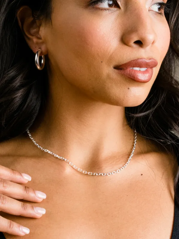 Textured Beveled Chain Necklace sold by Able