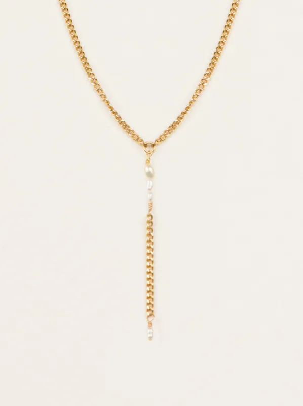 Pearl Lariat Necklace sold by Able