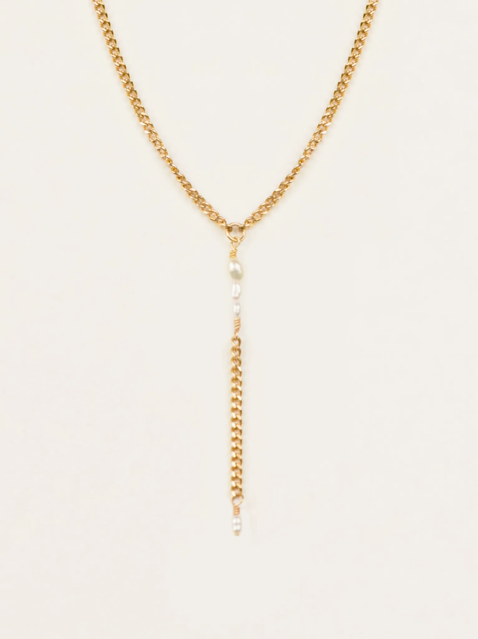 Pearl Lariat Necklace sold by Able