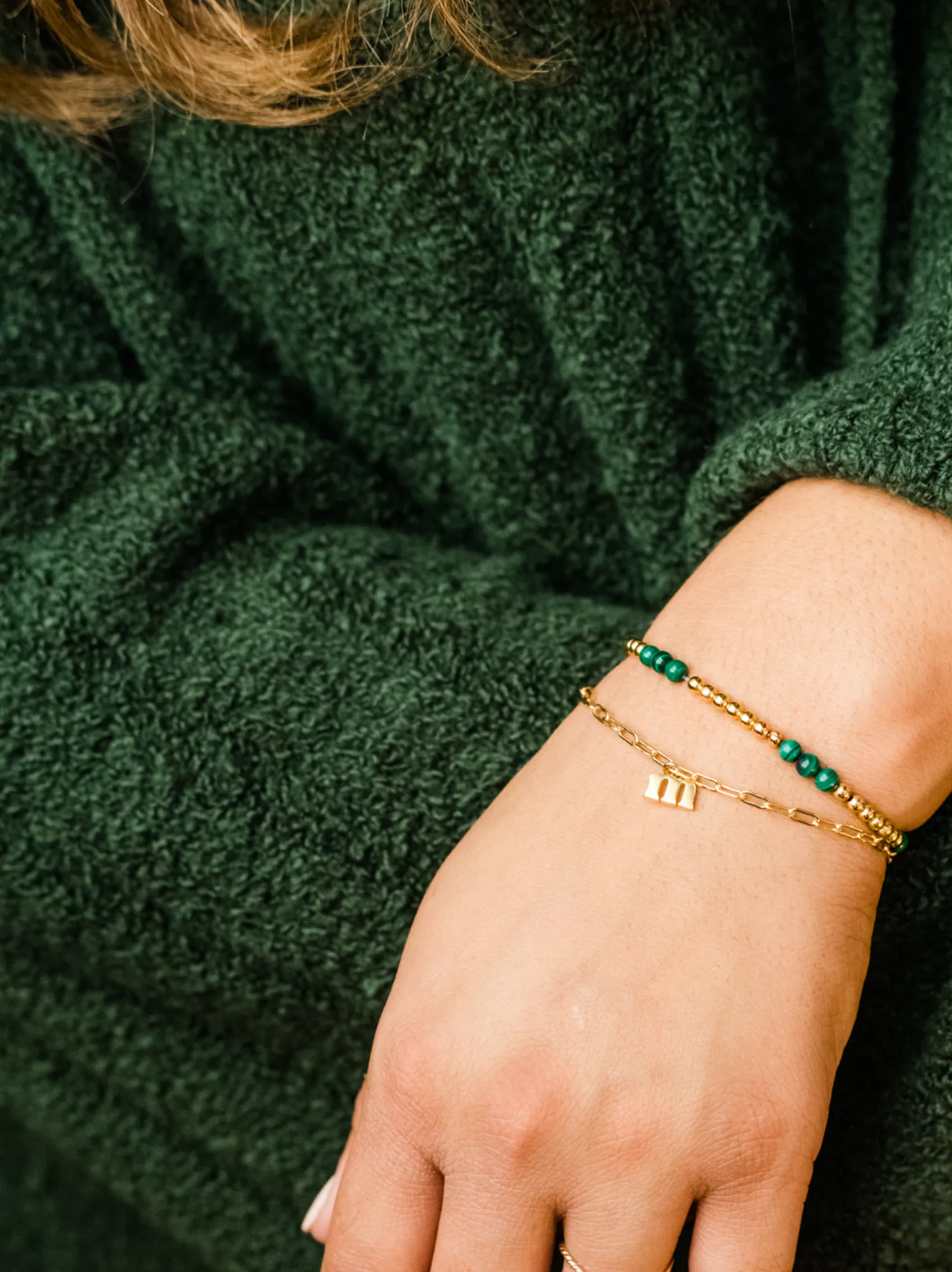 Malachite Beaded Bracelet sold by Able product image thumbnail 2