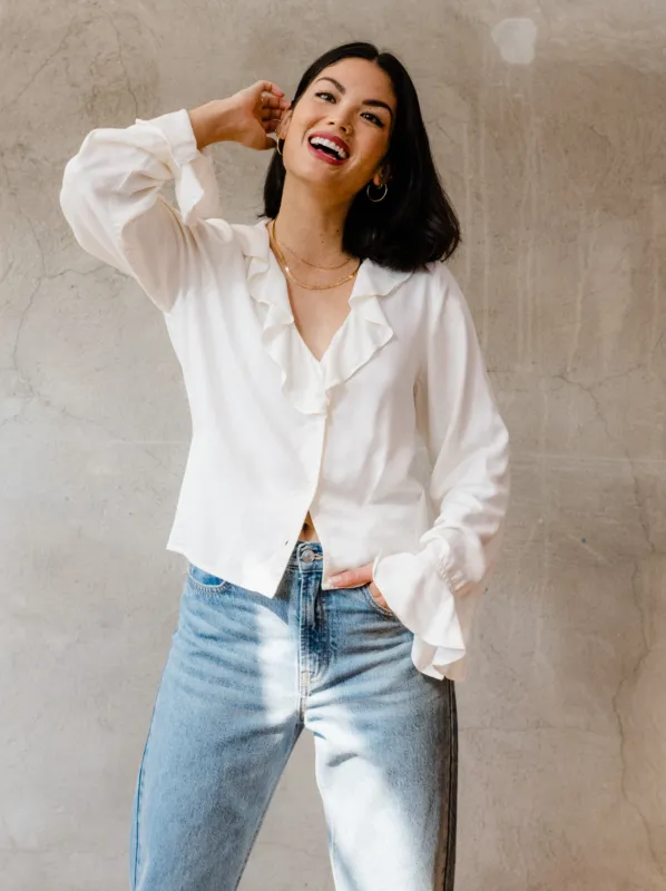 Quincy Ruffle Blouse made by Able