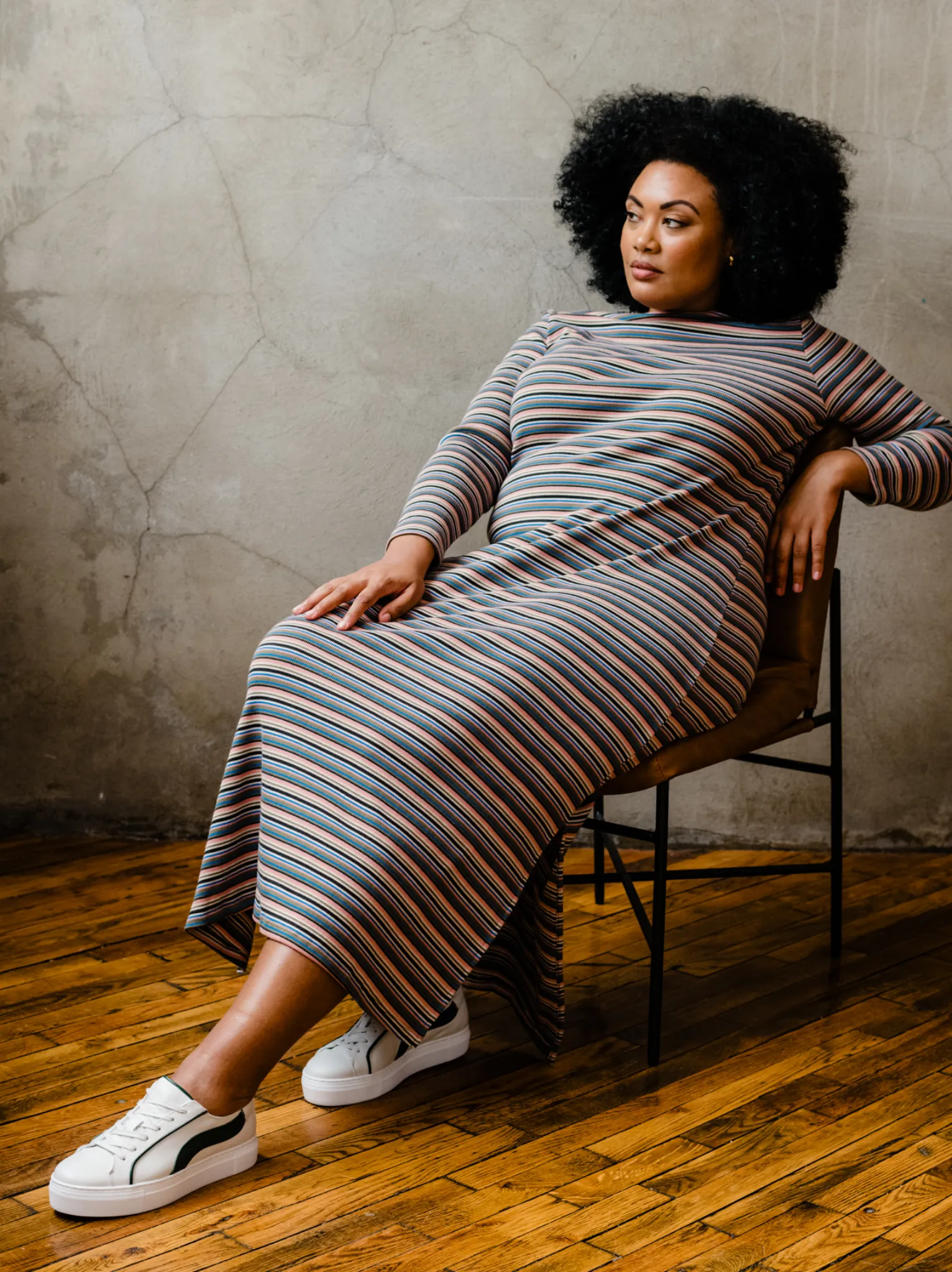 Lilith Rib-Knit Midi Dress sold by Able product image thumbnail 3