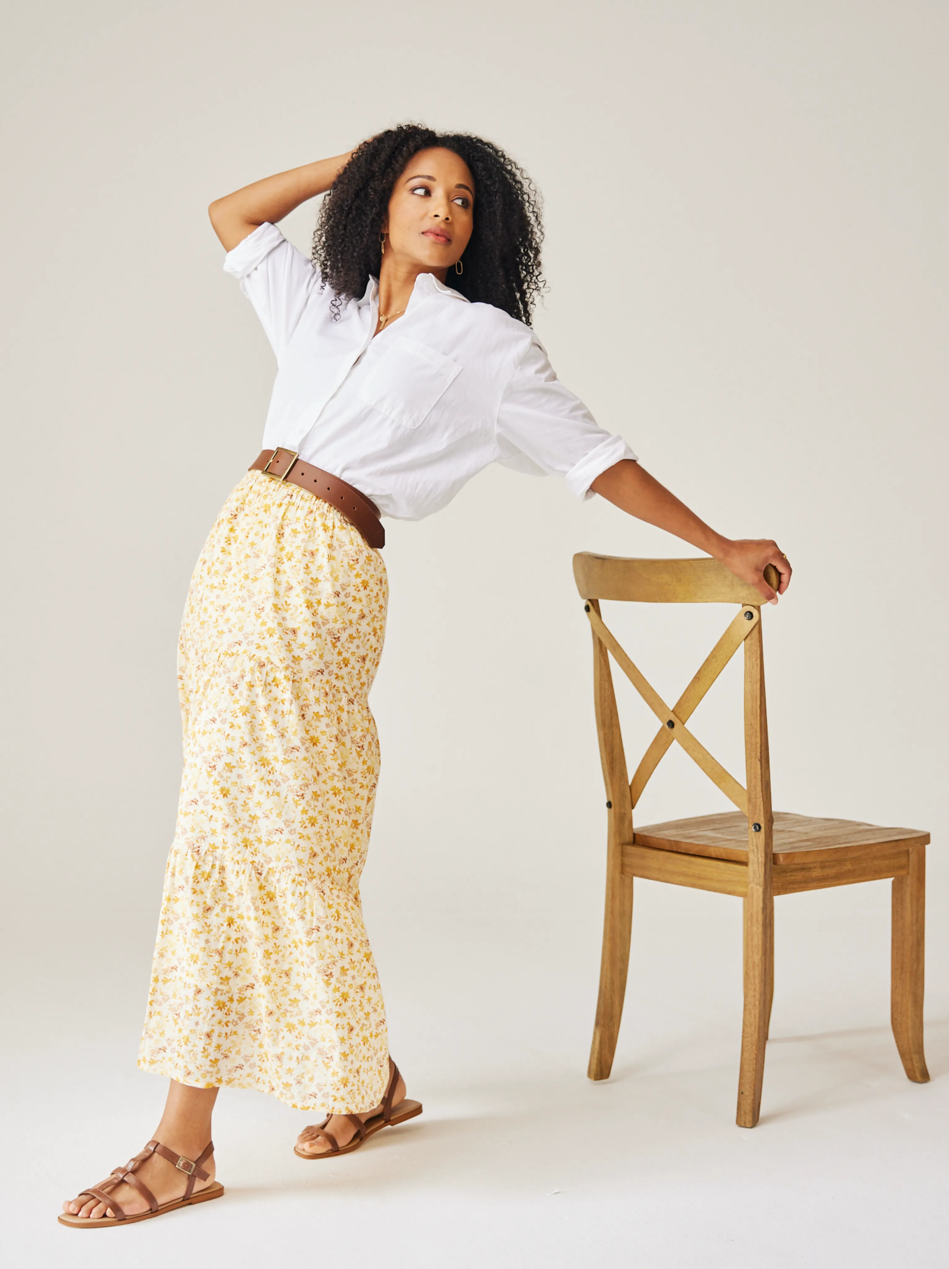 Harper Tiered Maxi Skirt sold by Able product image thumbnail 5