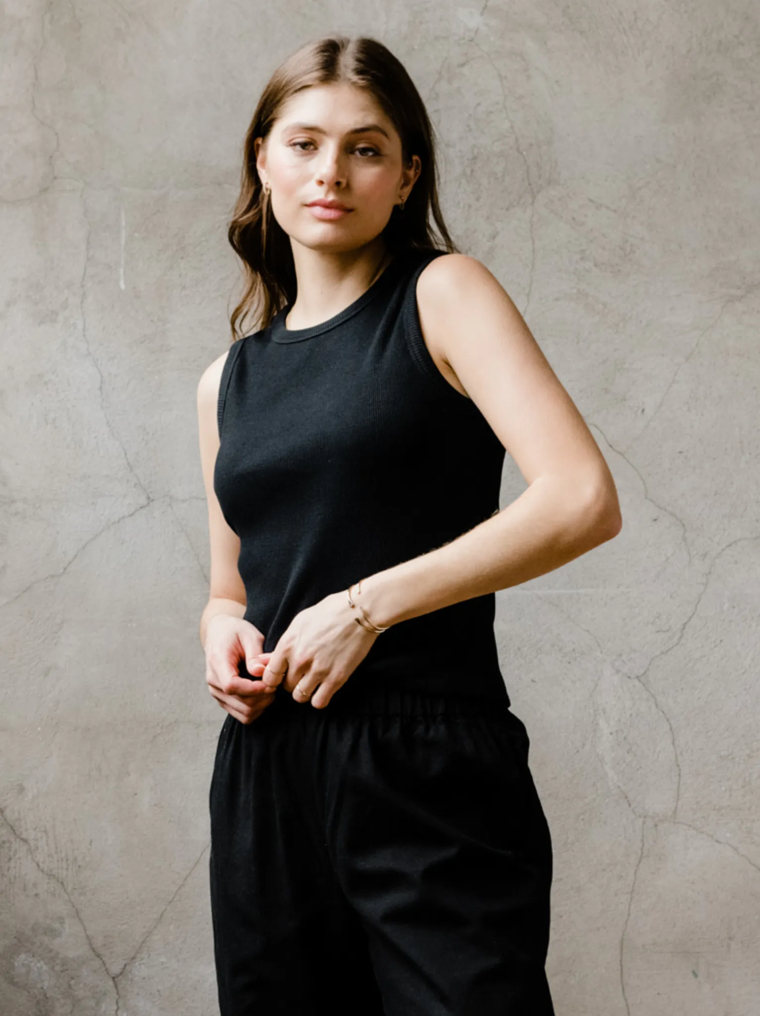 Lise Ribbed Tank sold by Able