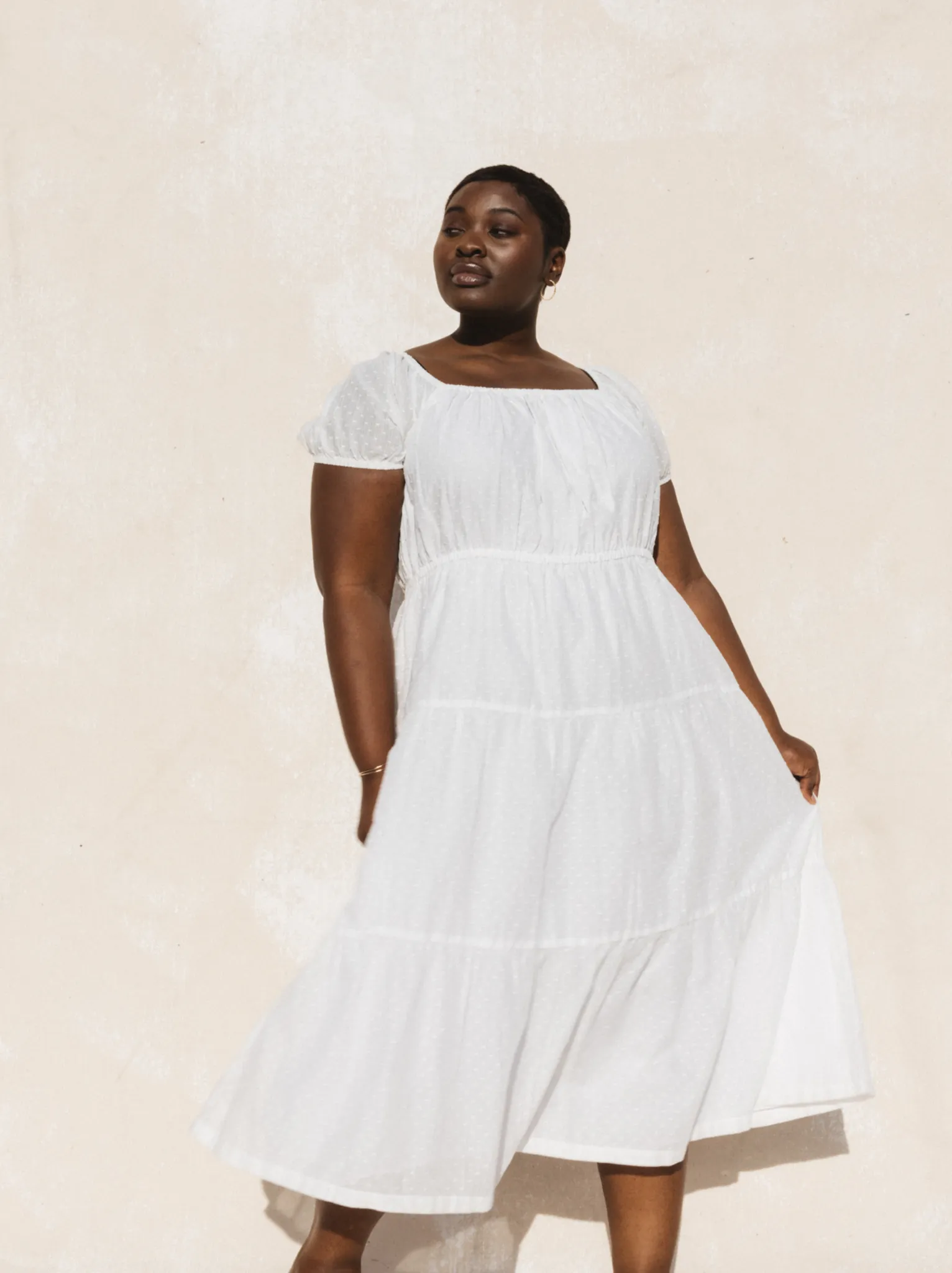 Lizzie Tiered Midi Dress sold by Able