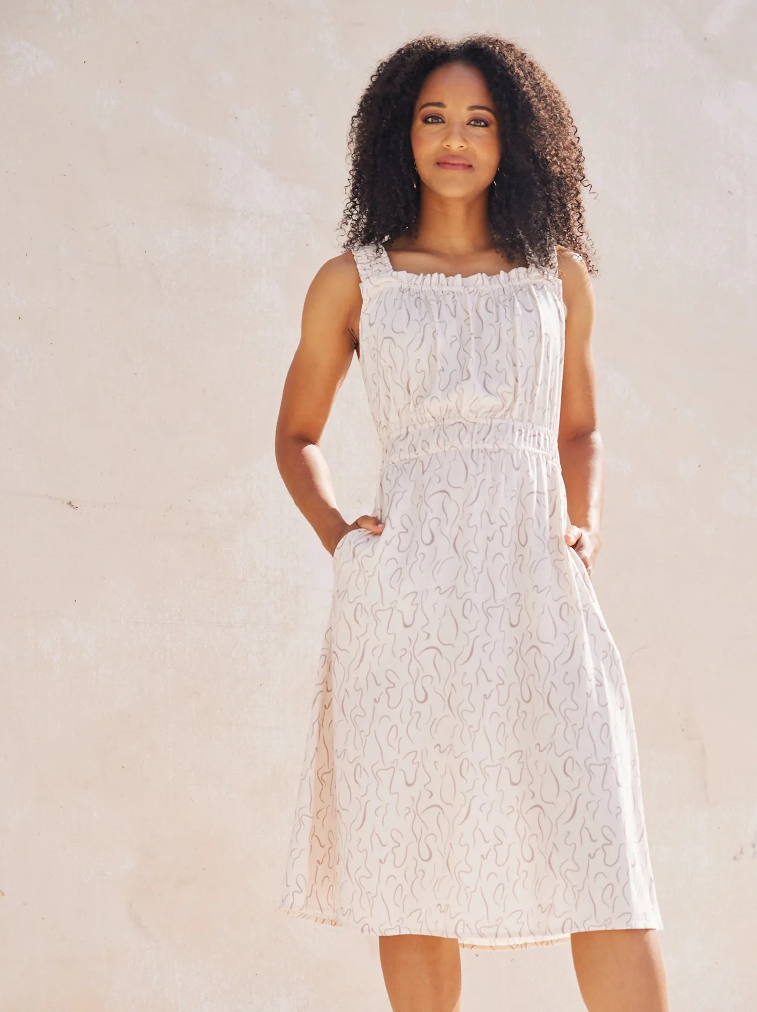 Molly Smocked Ruffle Midi Dress sold by Able product image thumbnail 5