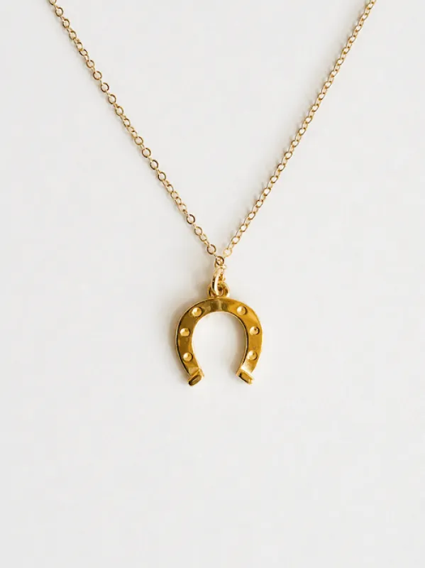 Vermeil Horseshoe Charm Necklace made by Able