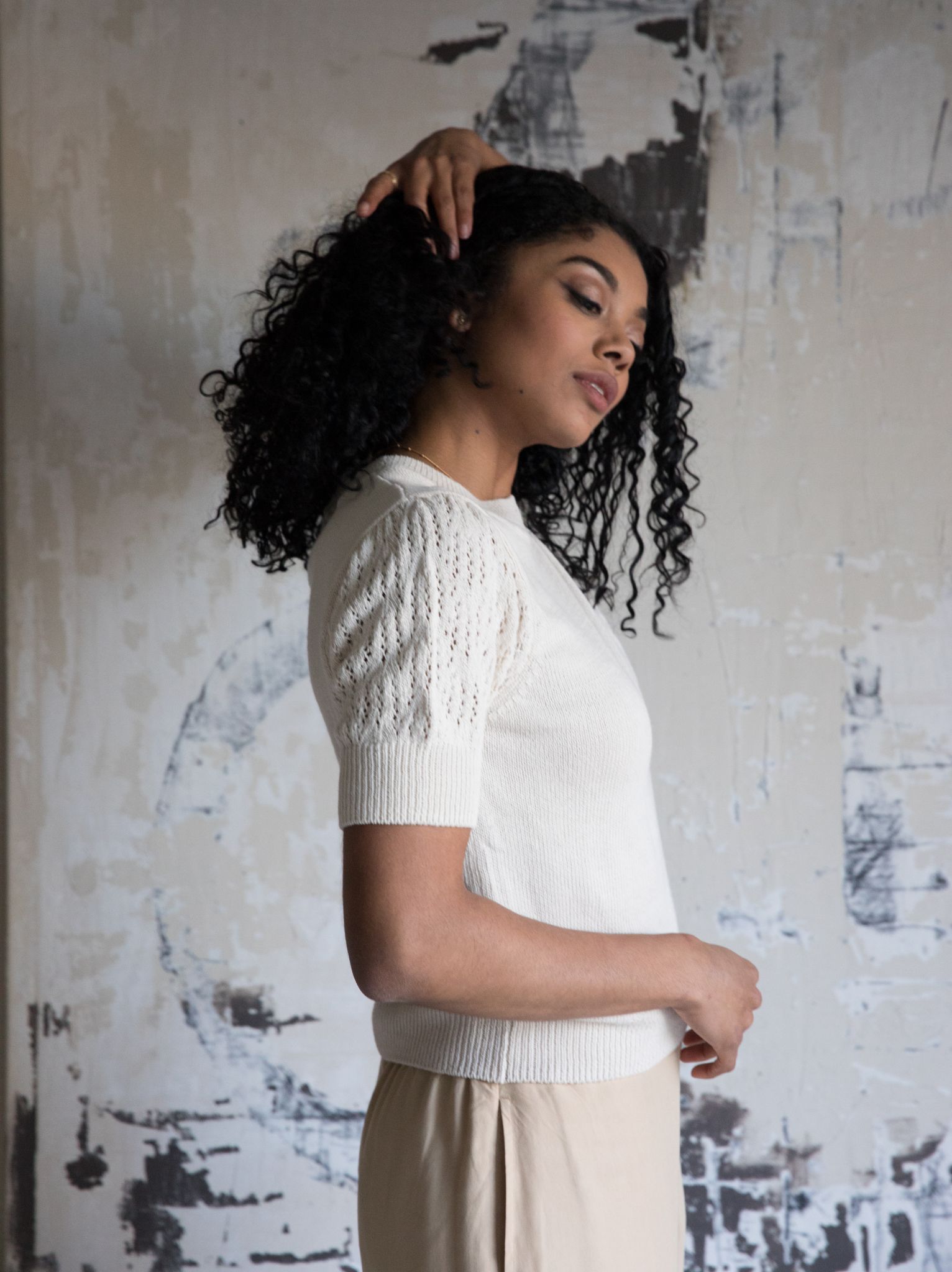 Zira Lace Puff Pullover Sweater sold by Able product image thumbnail 4
