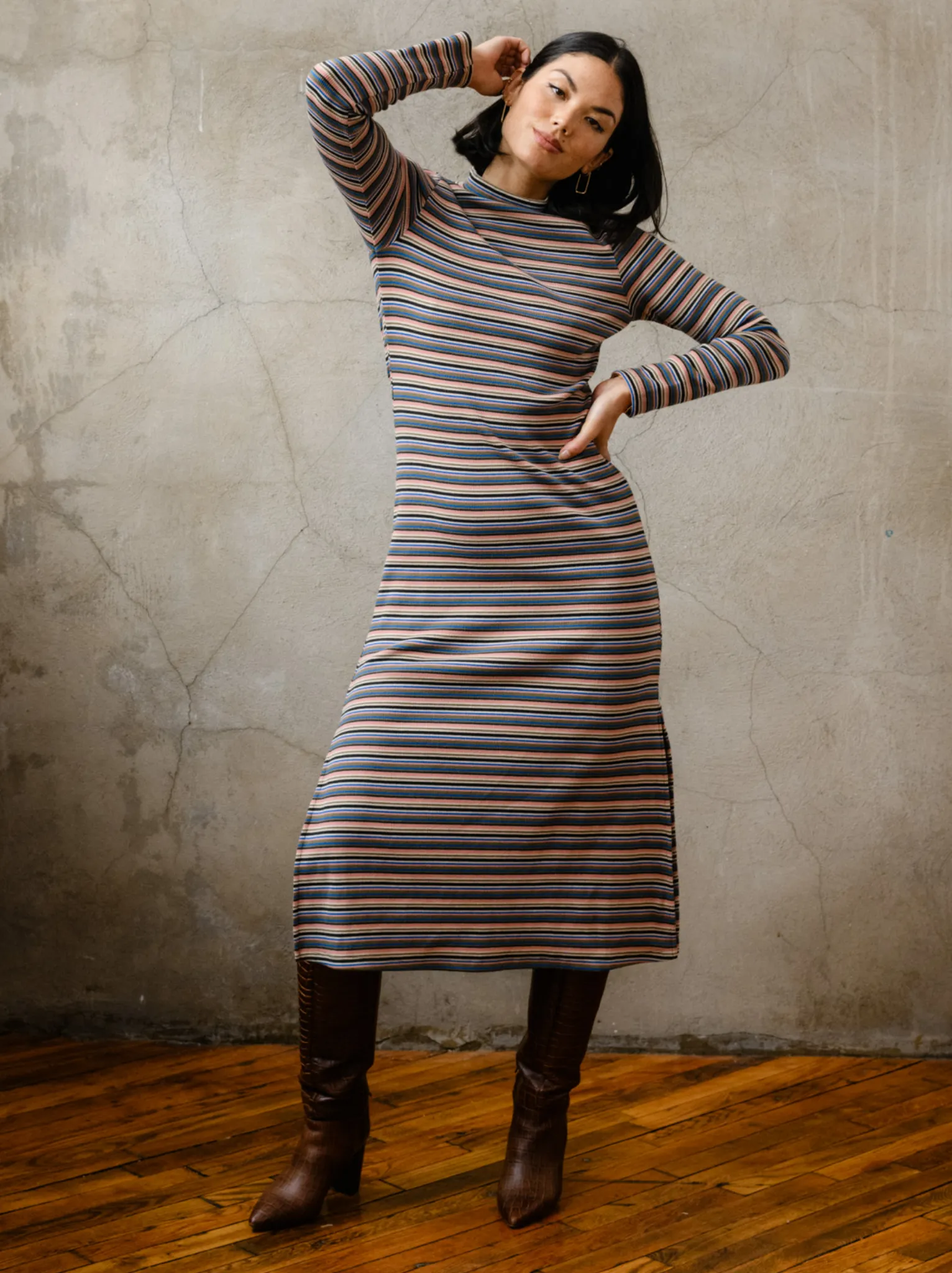 Lilith Rib-Knit Midi Dress sold by Able