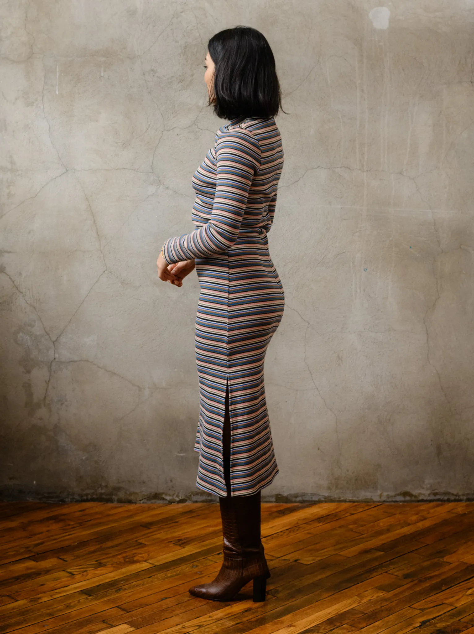 Lilith Rib-Knit Midi Dress sold by Able product image thumbnail 4