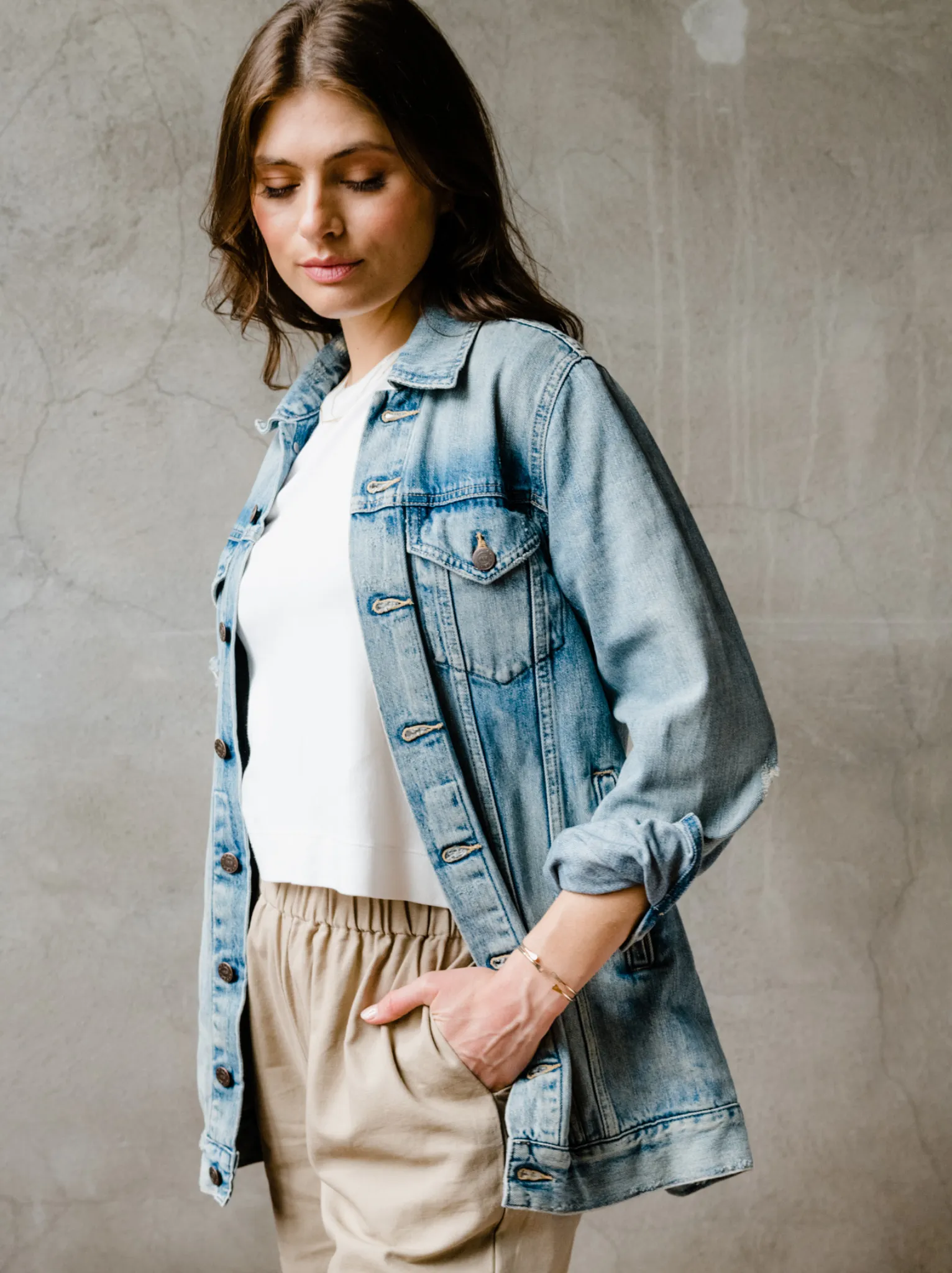 The Long Merly Jacket sold by Able