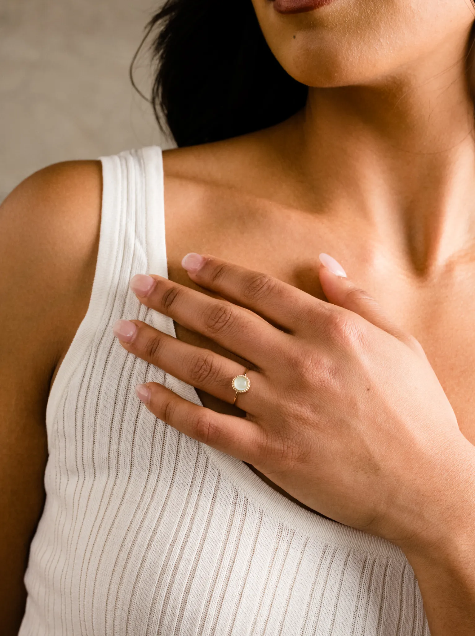 Aquamarine Halo Ring sold by Able product image thumbnail 2