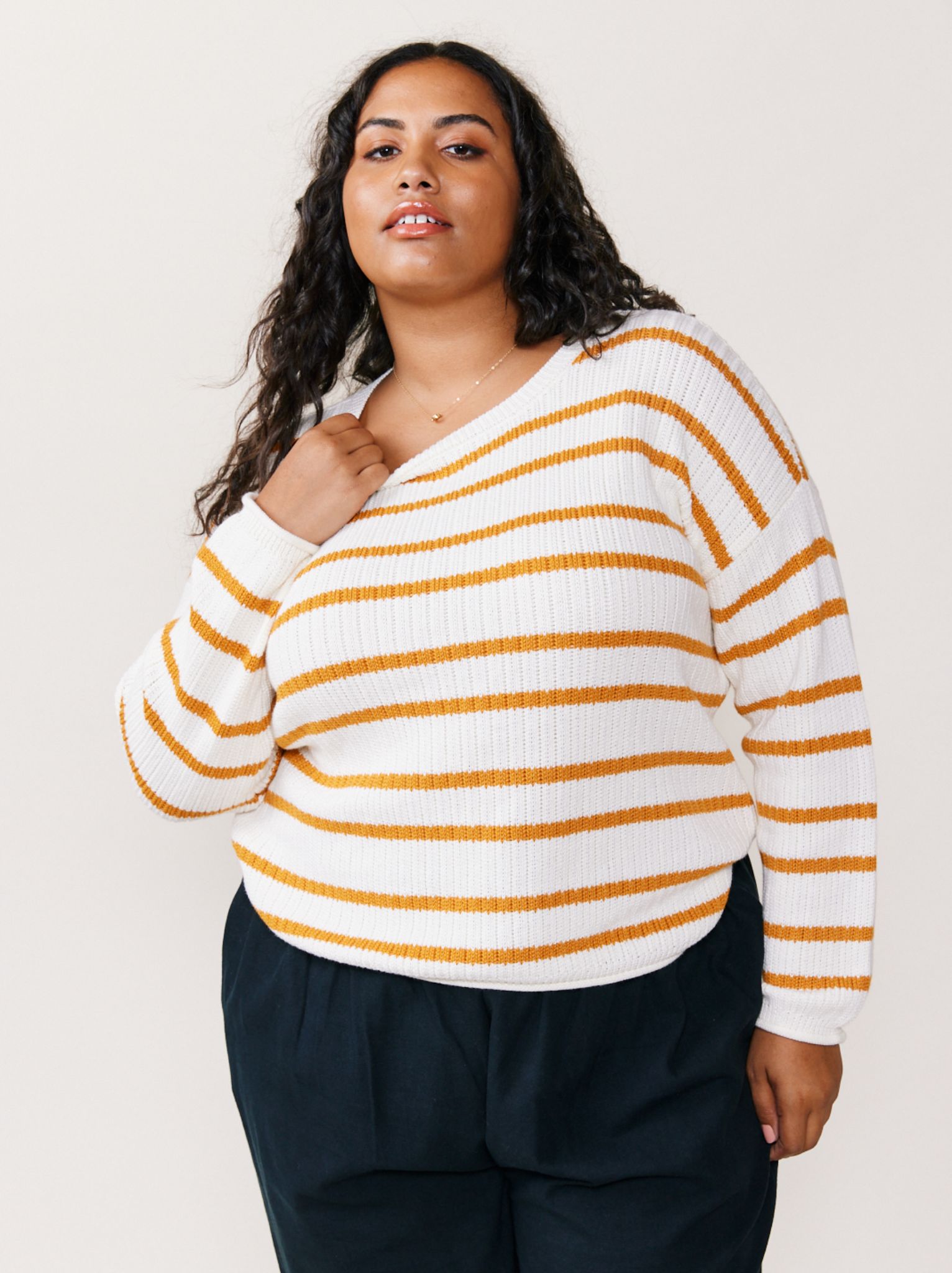 Suzanne Striped Pullover Sweater sold by Able