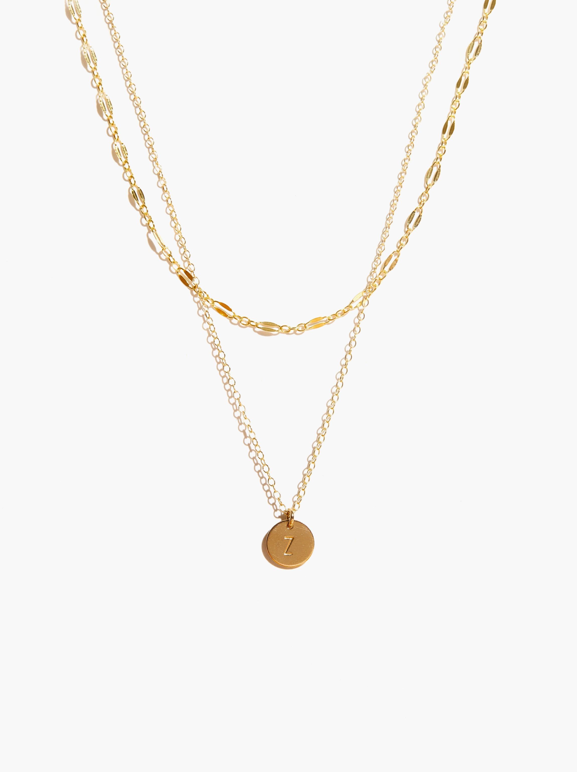 Layered Mini Tag Necklace sold by Able