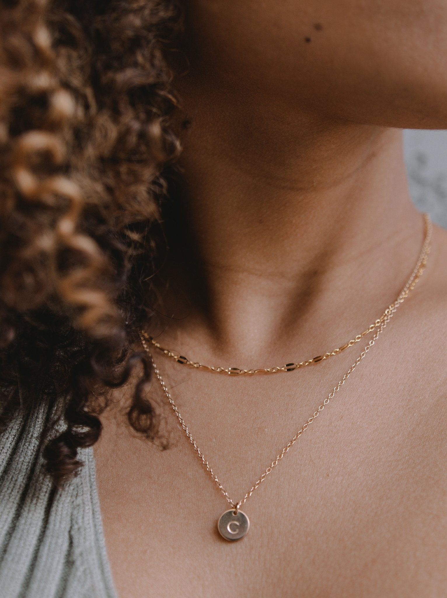 Layered Mini Tag Necklace sold by Able product image thumbnail 2