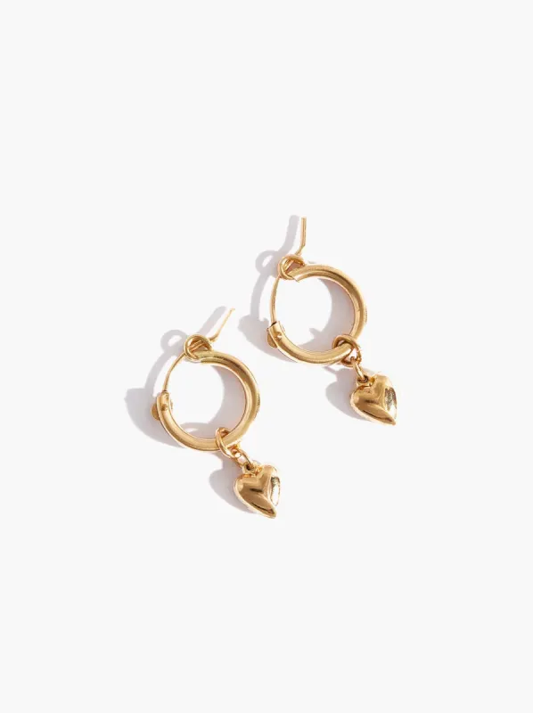 Heart Huggie Hoops sold by Able