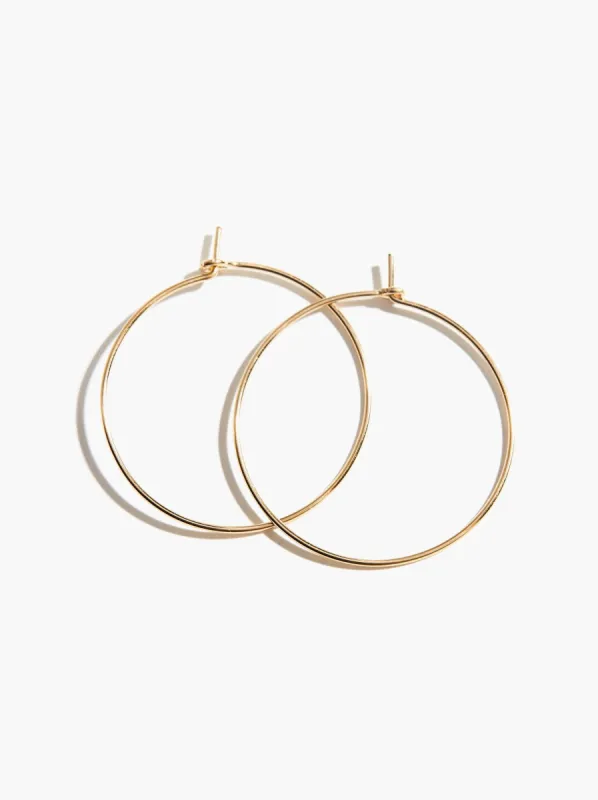 Large Thin Hoops sold by Able