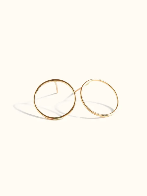 Hammered Circle Earrings sold by Able