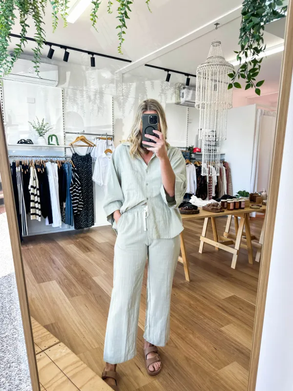 Orion Pants Sage sold by About A Girl