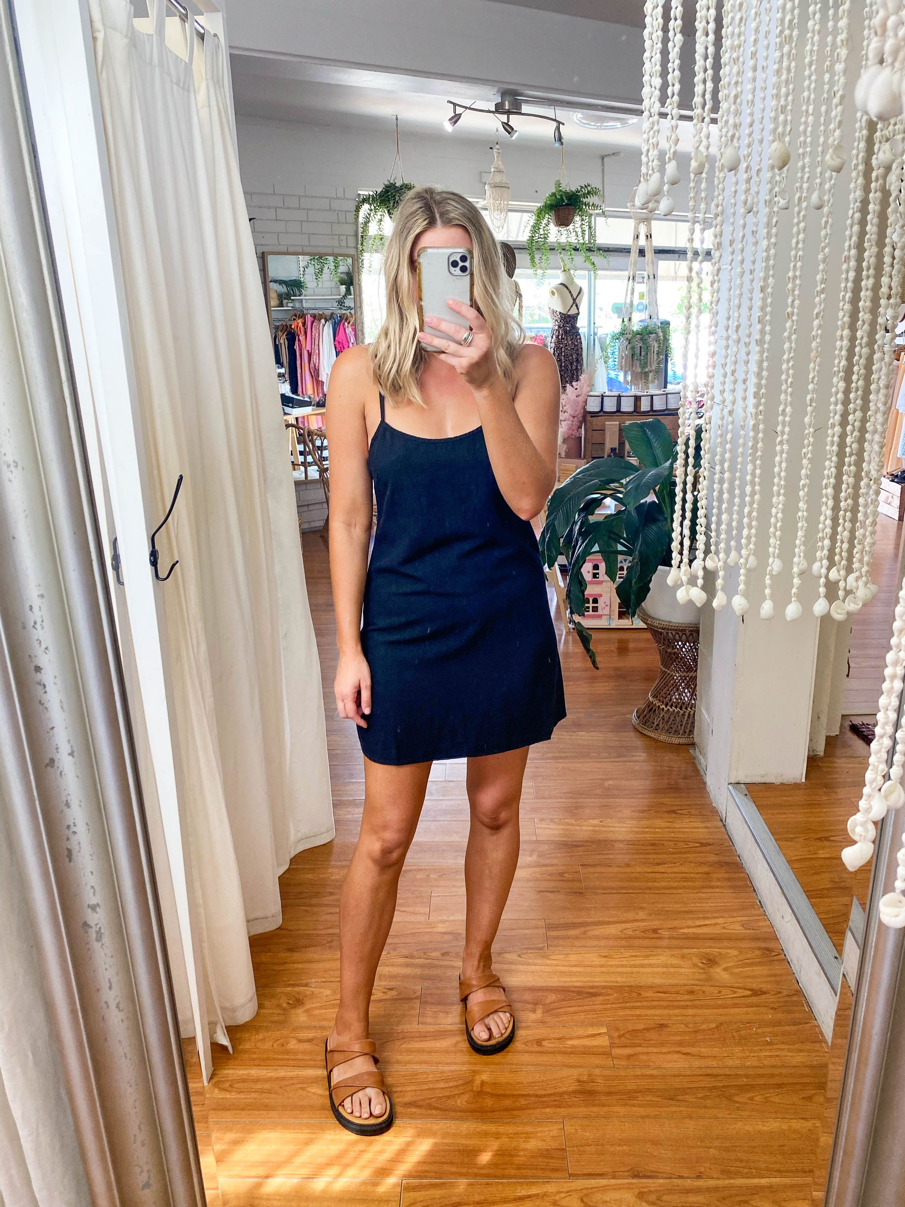 Classic Slip Dress Black sold by About A Girl