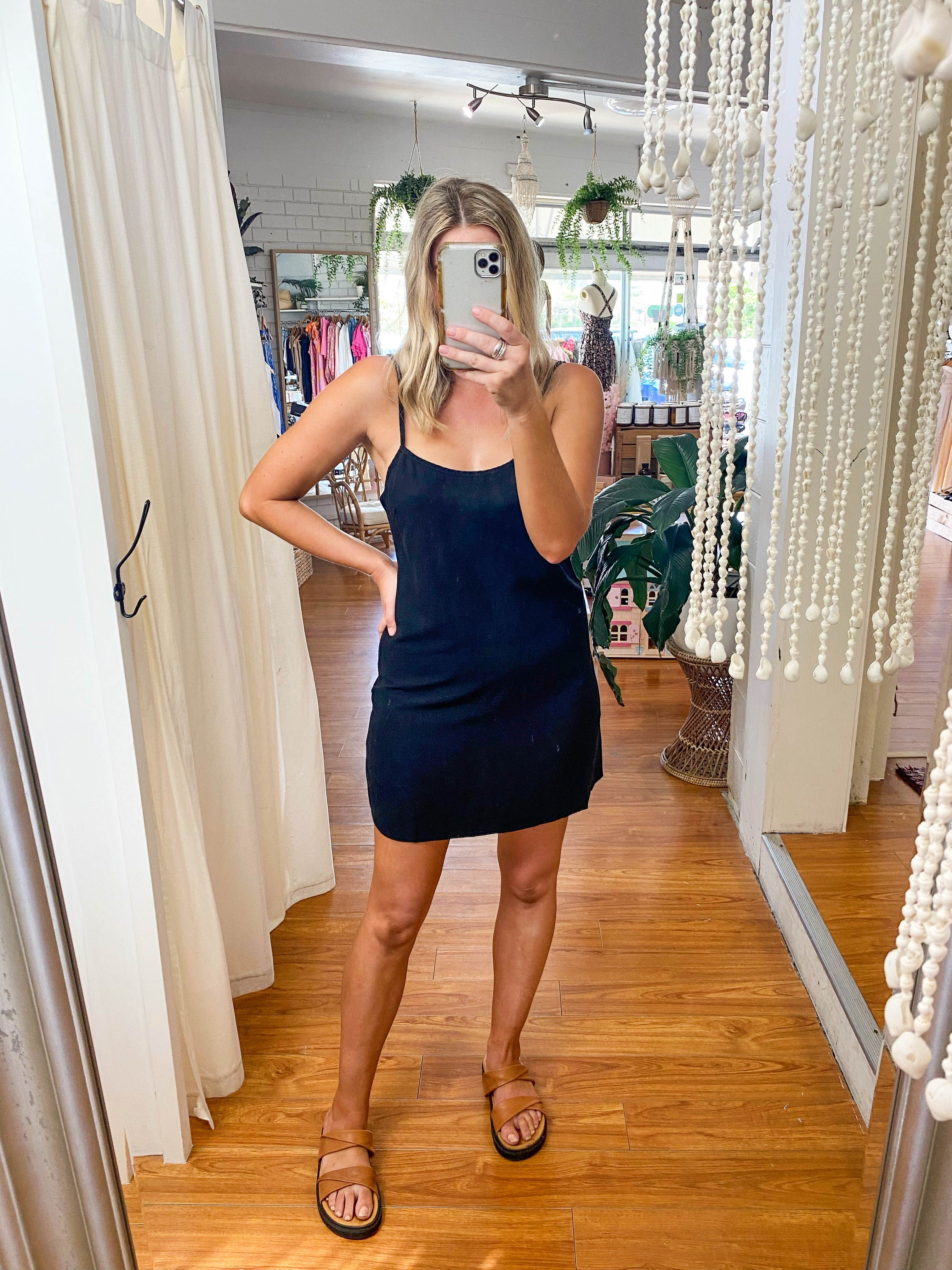Classic Slip Dress Black sold by About A Girl product image thumbnail 5