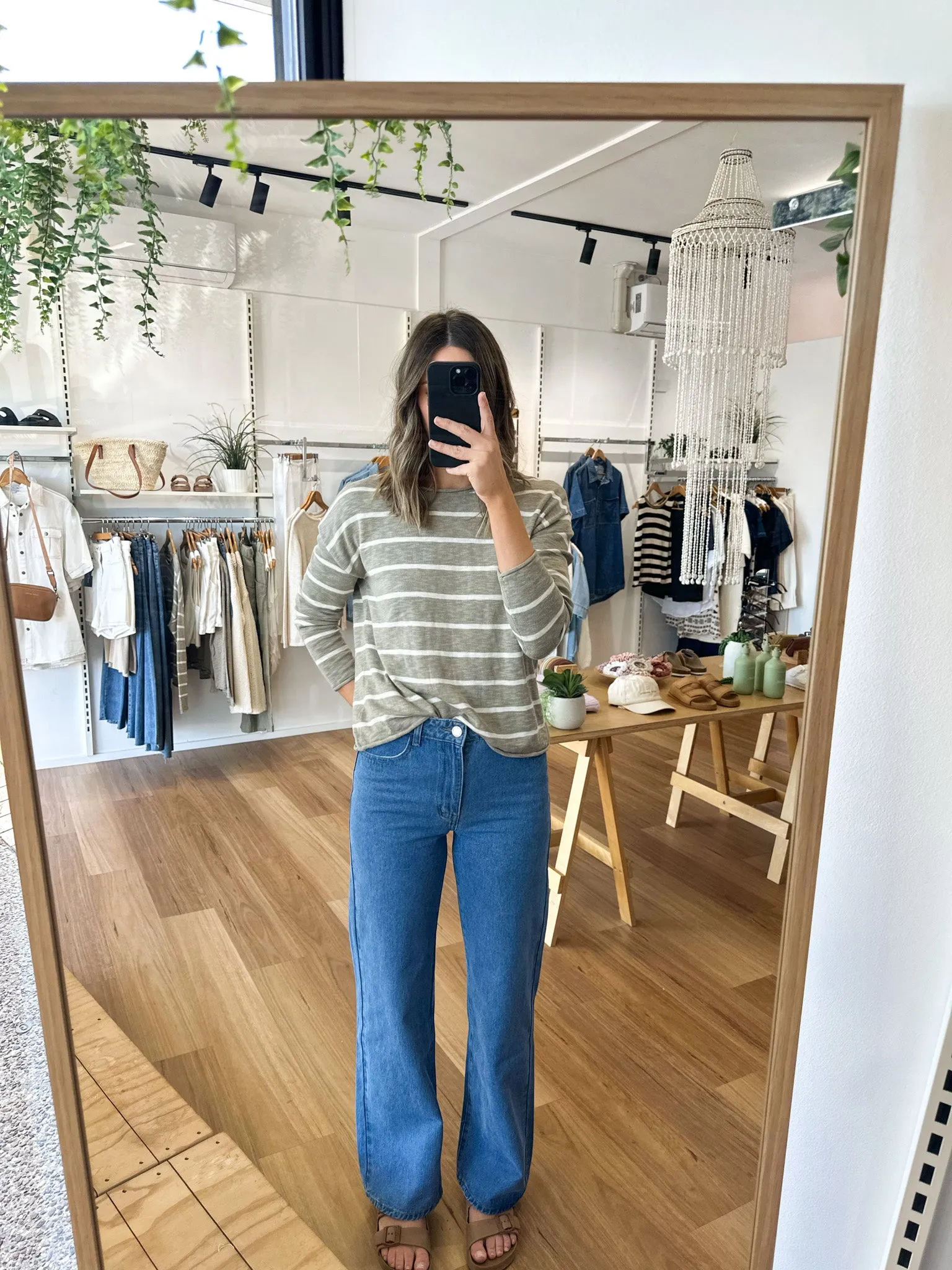 Minnie Top Khaki Stripe sold by About A Girl product image thumbnail 2