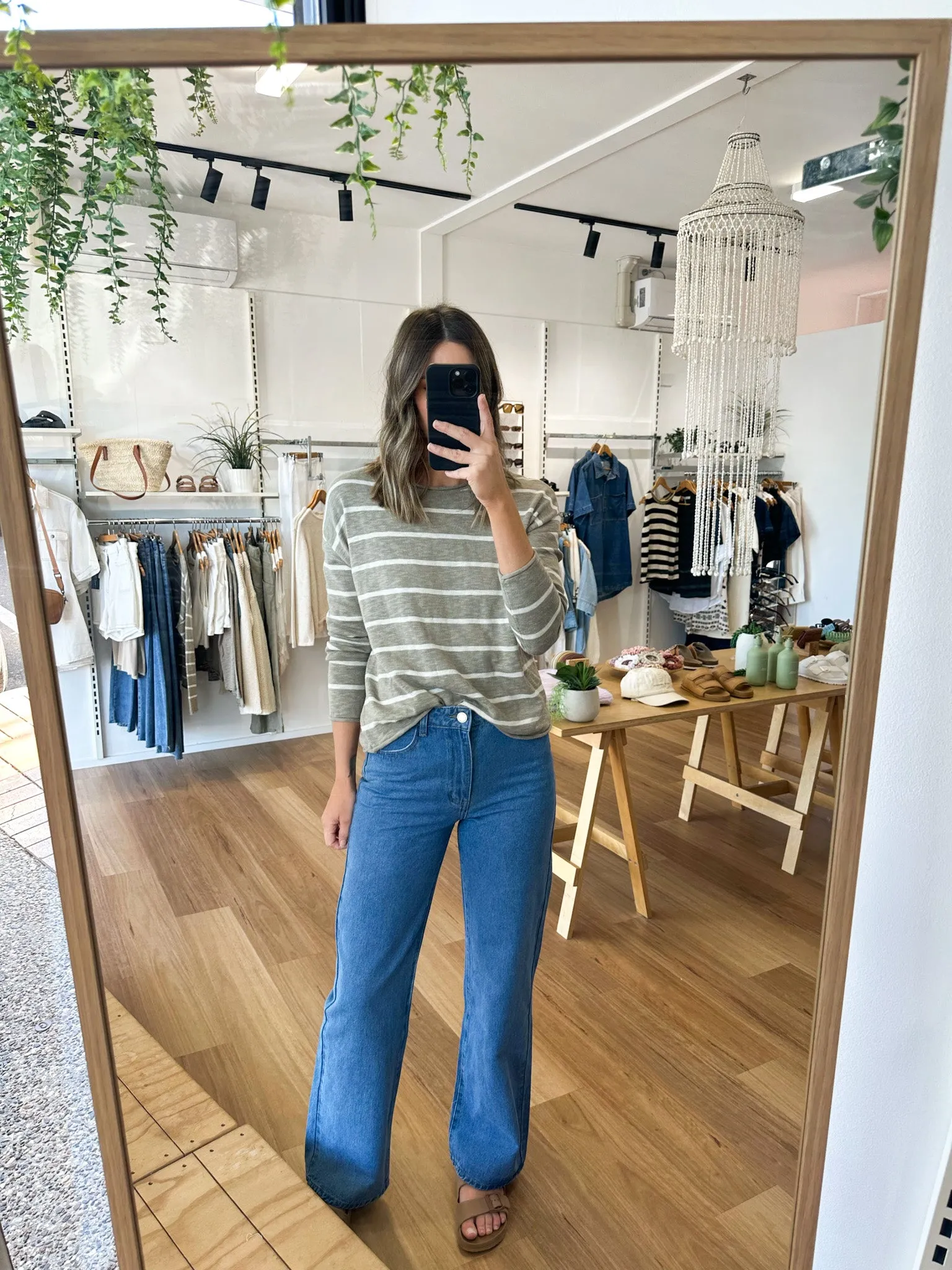 Minnie Top Khaki Stripe sold by About A Girl product image thumbnail 4