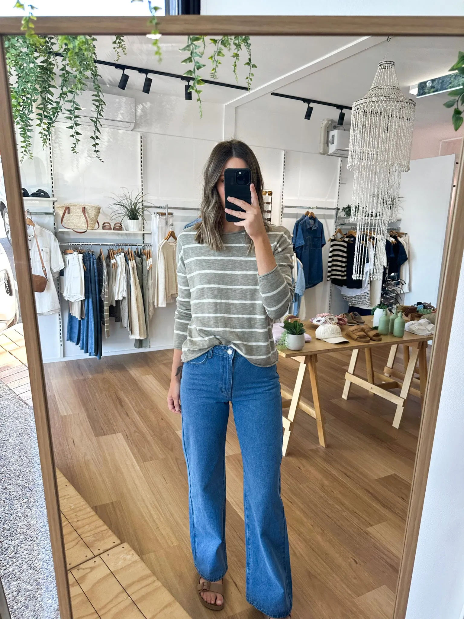 Minnie Top Khaki Stripe sold by About A Girl product image thumbnail 3