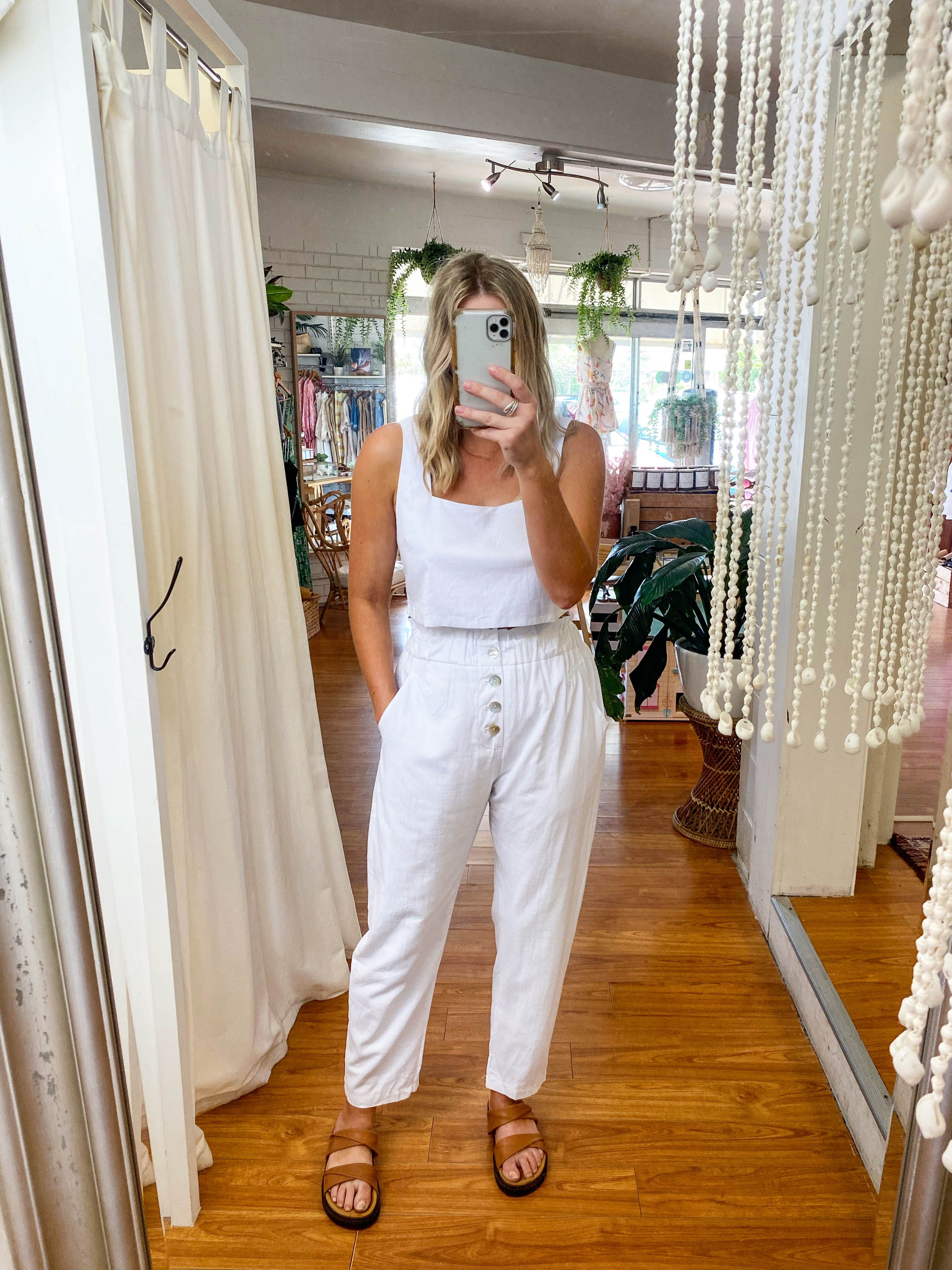 Annie Crop White sold by About A Girl product image thumbnail 3