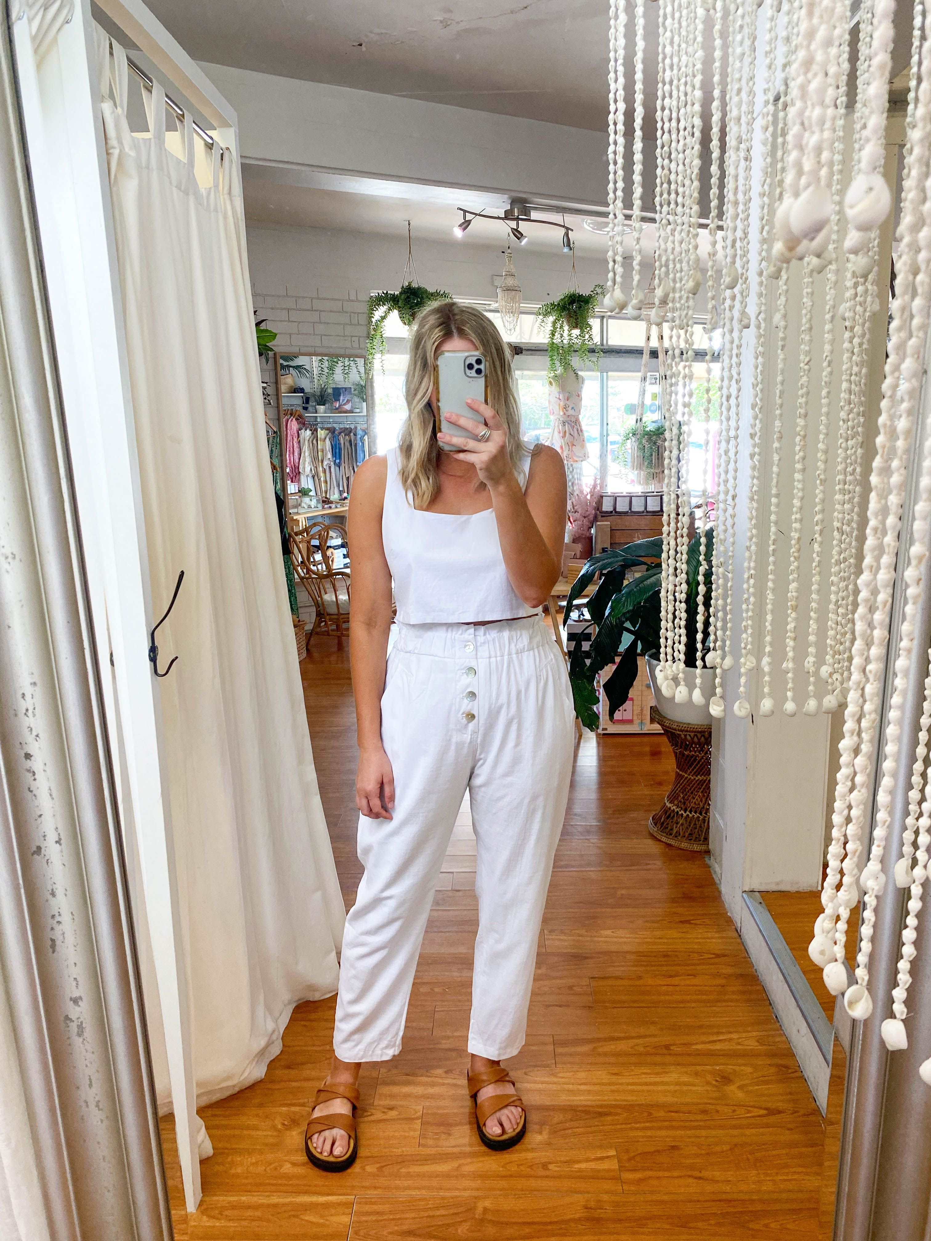 Annie Crop White sold by About A Girl product image thumbnail 4