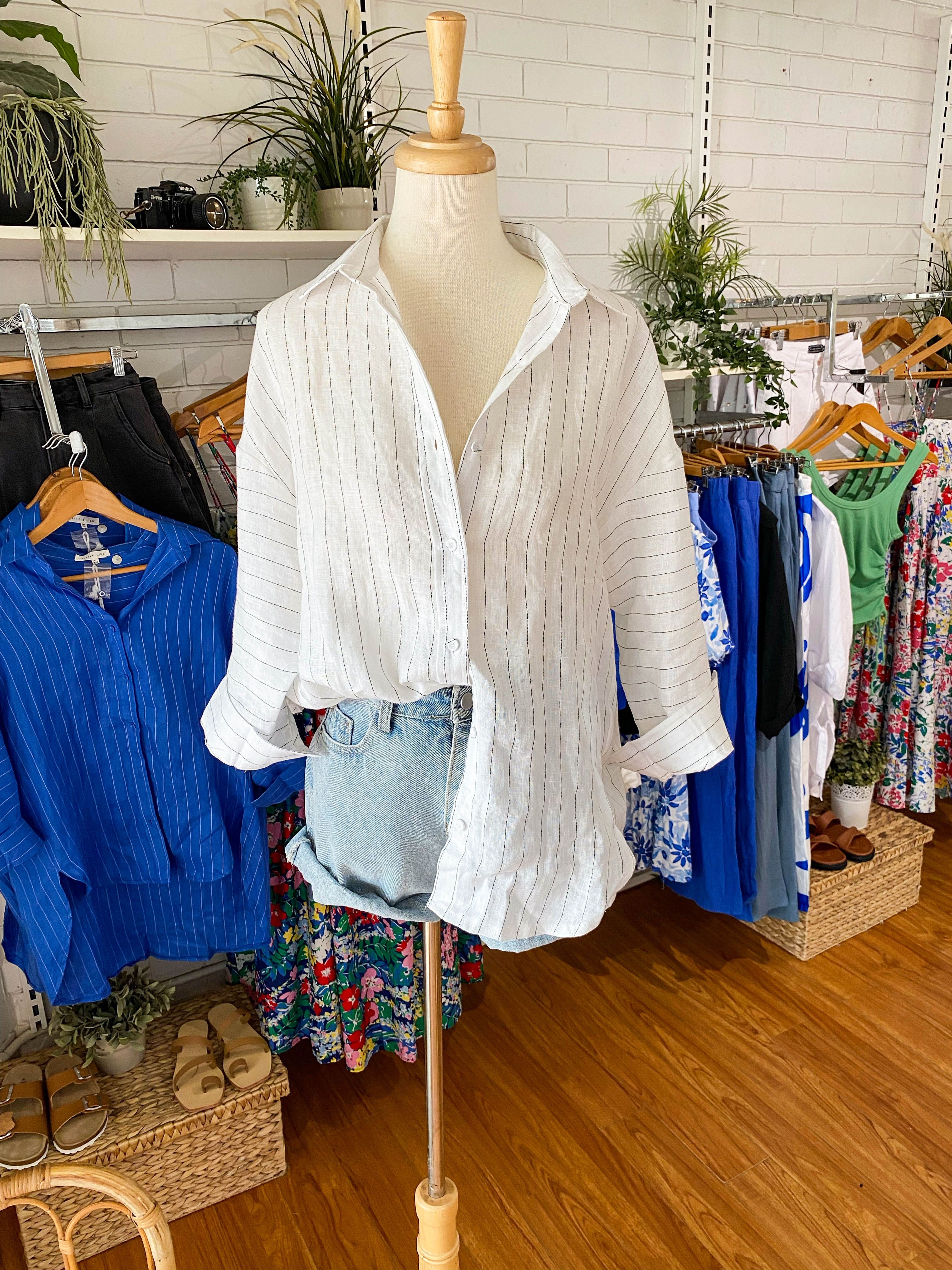 Boyfriend Shirt Stripe sold by About A Girl product image thumbnail 2