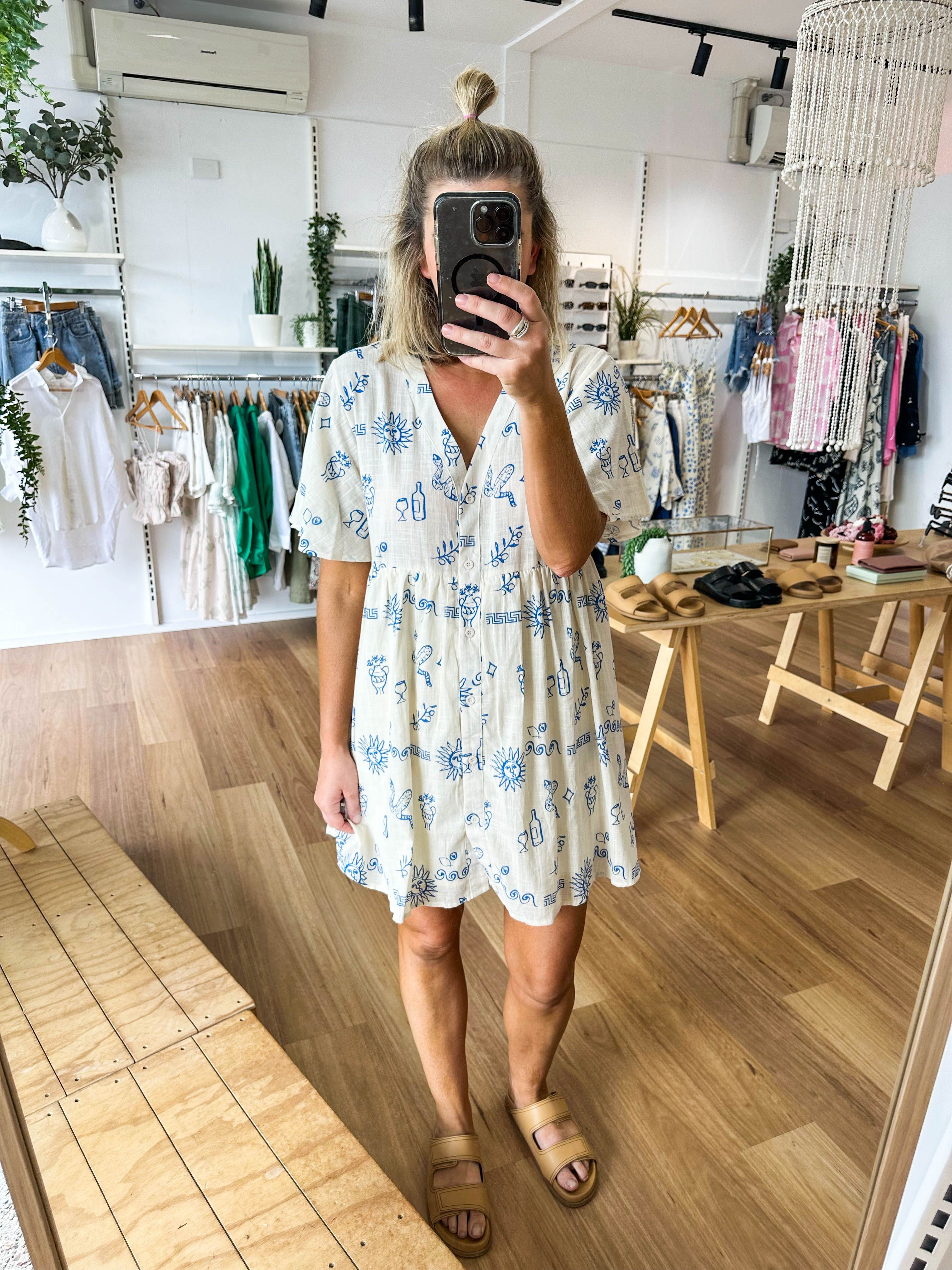 Vera Dress Beige sold by About A Girl