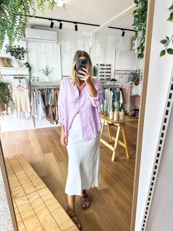 Millie Shirt Lilac sold by About A Girl