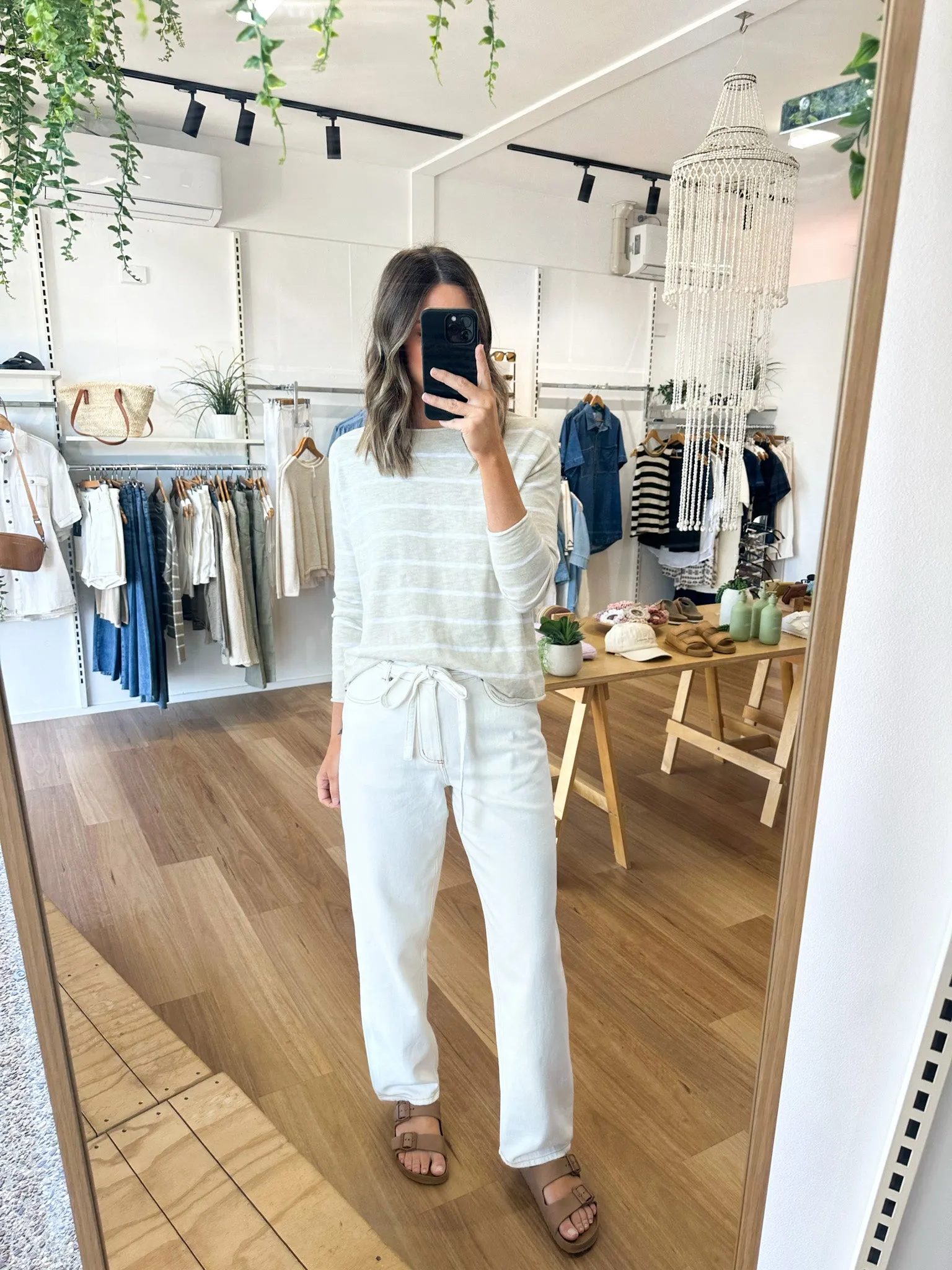 Saige Jeans White sold by About A Girl