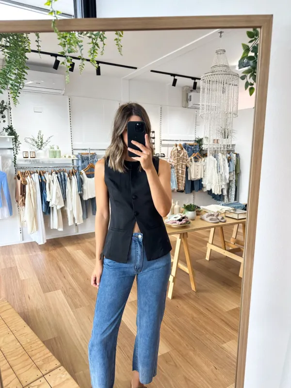 Myles Vest Black sold by About A Girl