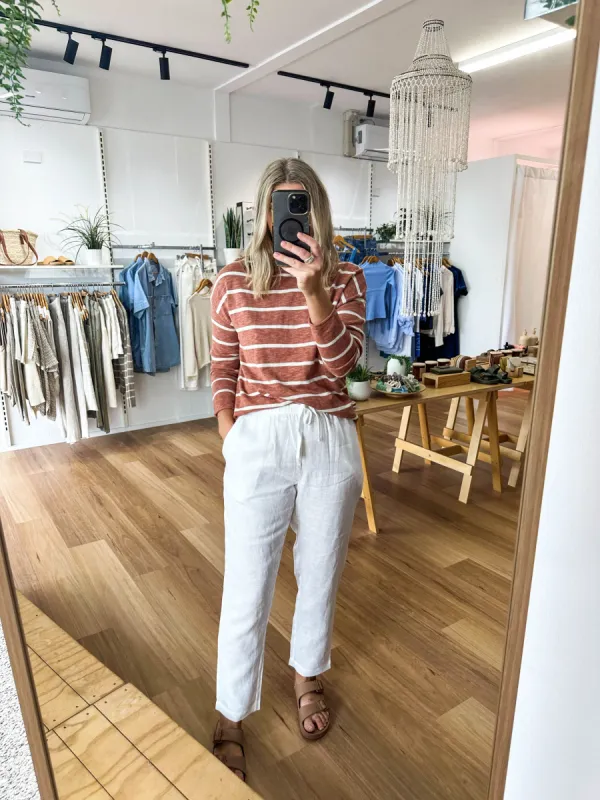 Minnie Top Terracotta sold by About A Girl